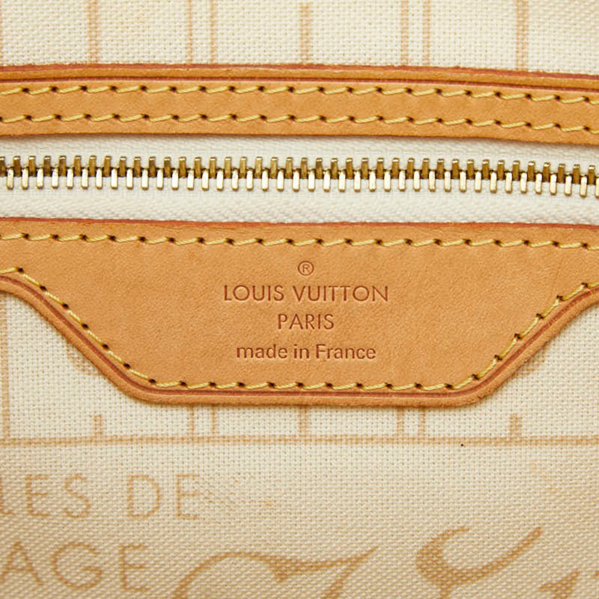 Louis Vuitton White Pvc Leather Tote Bag