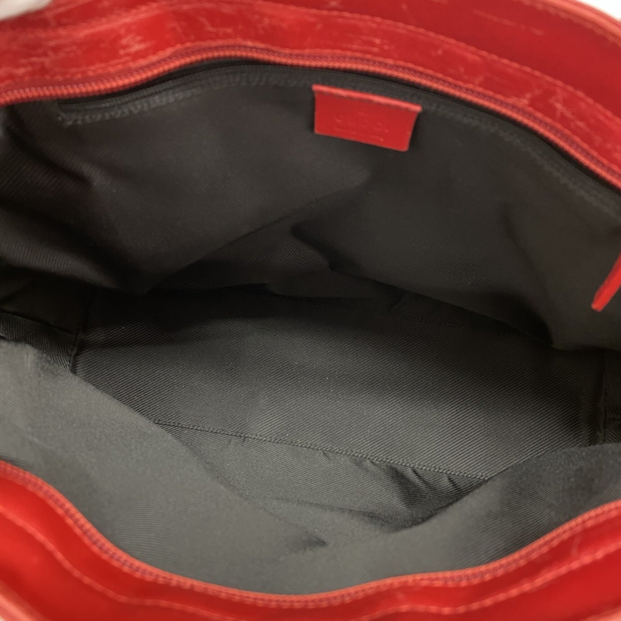 Gucci Black Red Color Canvas Tote Bag (Pre-Owned)