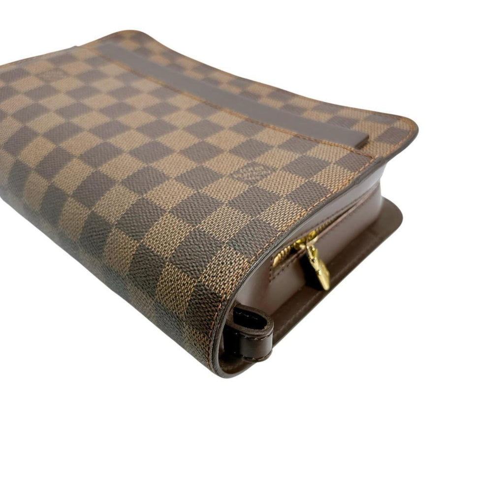 Louis Vuitton Brown Damier Canvas Clutch Bag
