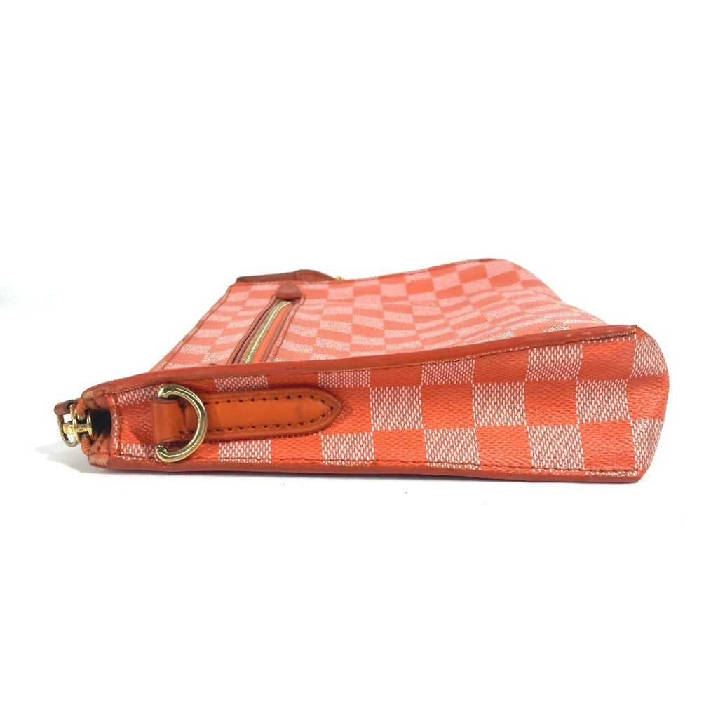 Louis Vuitton Damier Orange Pimont Damier Canvas Clutch Bag Pouch Shoulder Bag