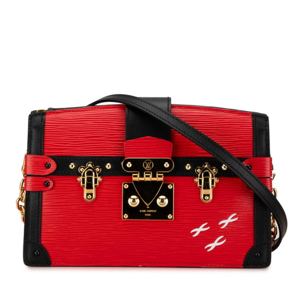 Louis Vuitton Epi Black Rouge Leather Clutch Bag Shoulder Bag