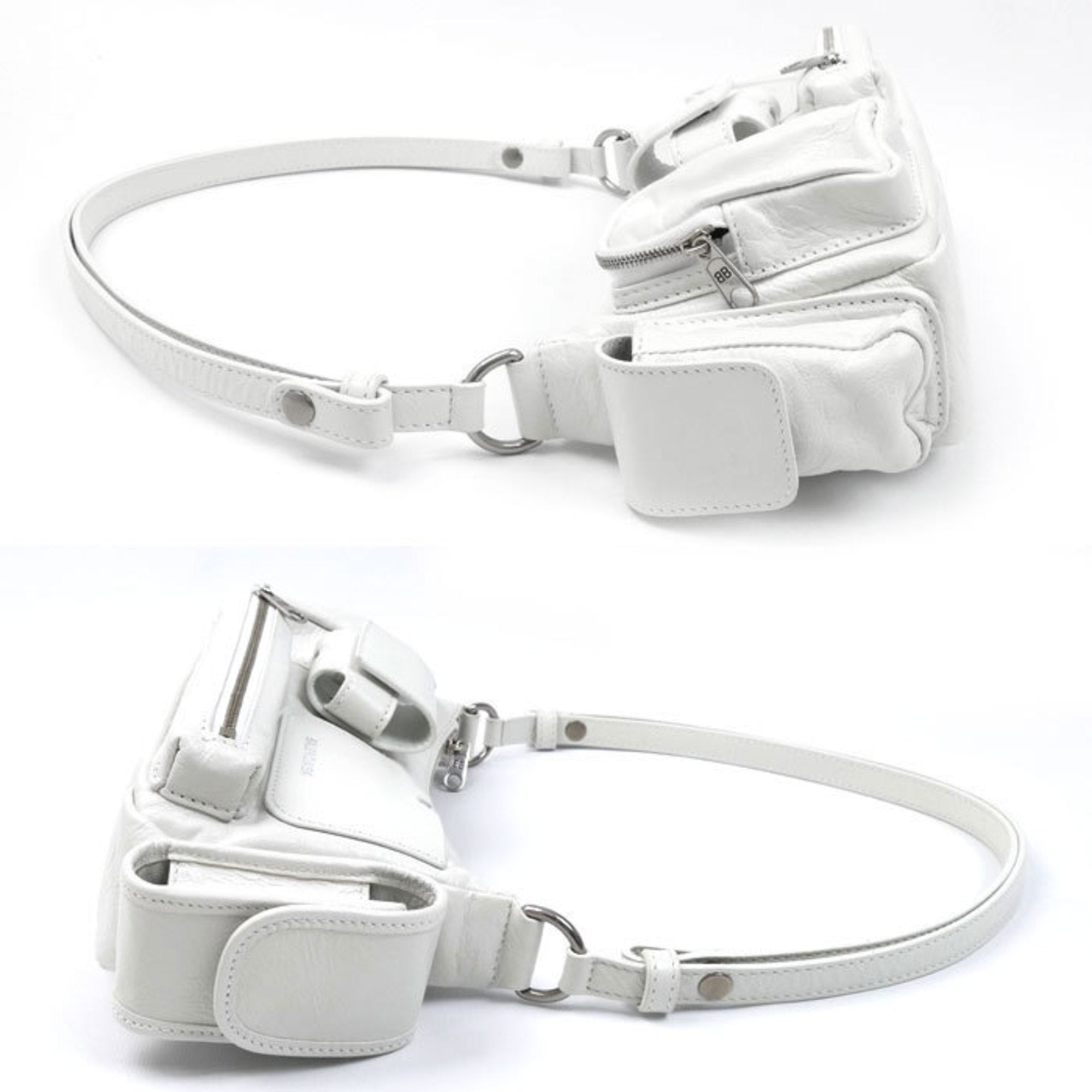 Balenciaga White Leather Shoulder