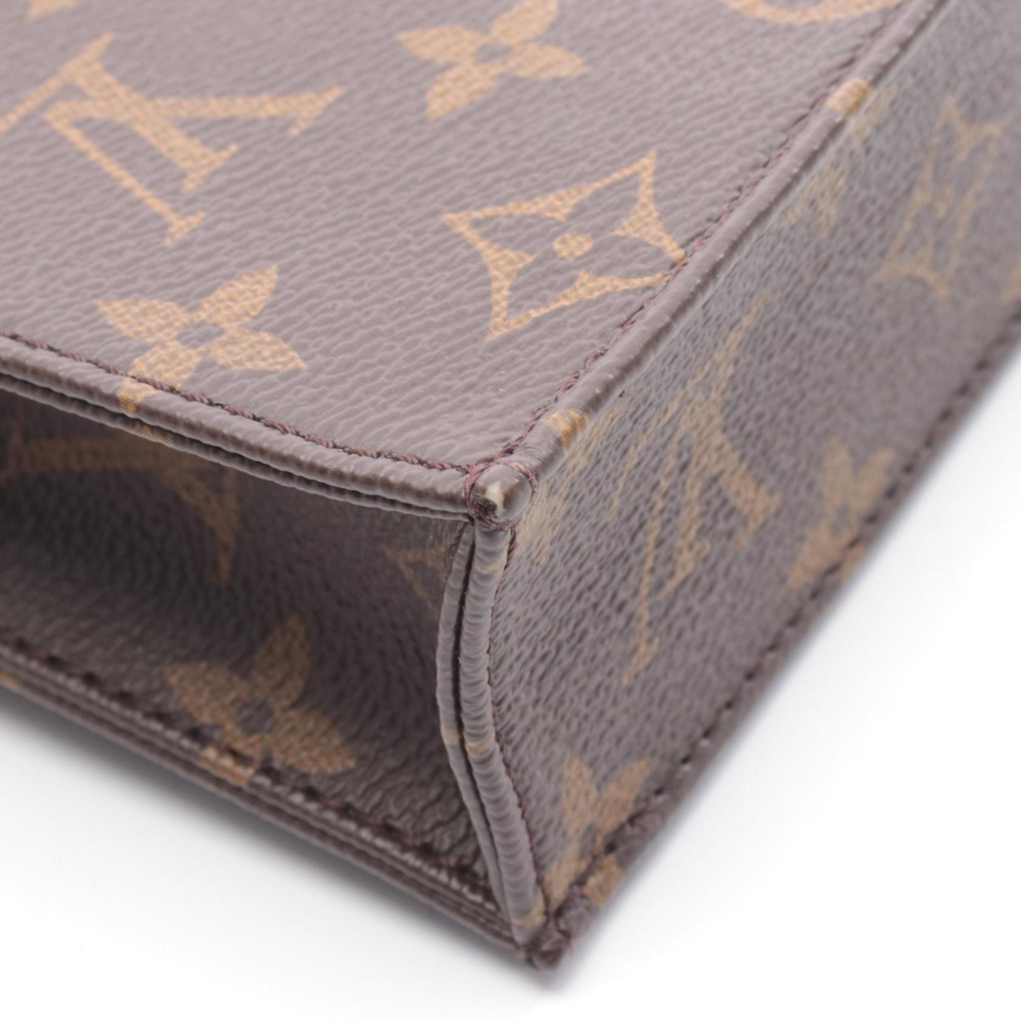 Louis Vuitton Brown Coated Canvas Leather Handbag