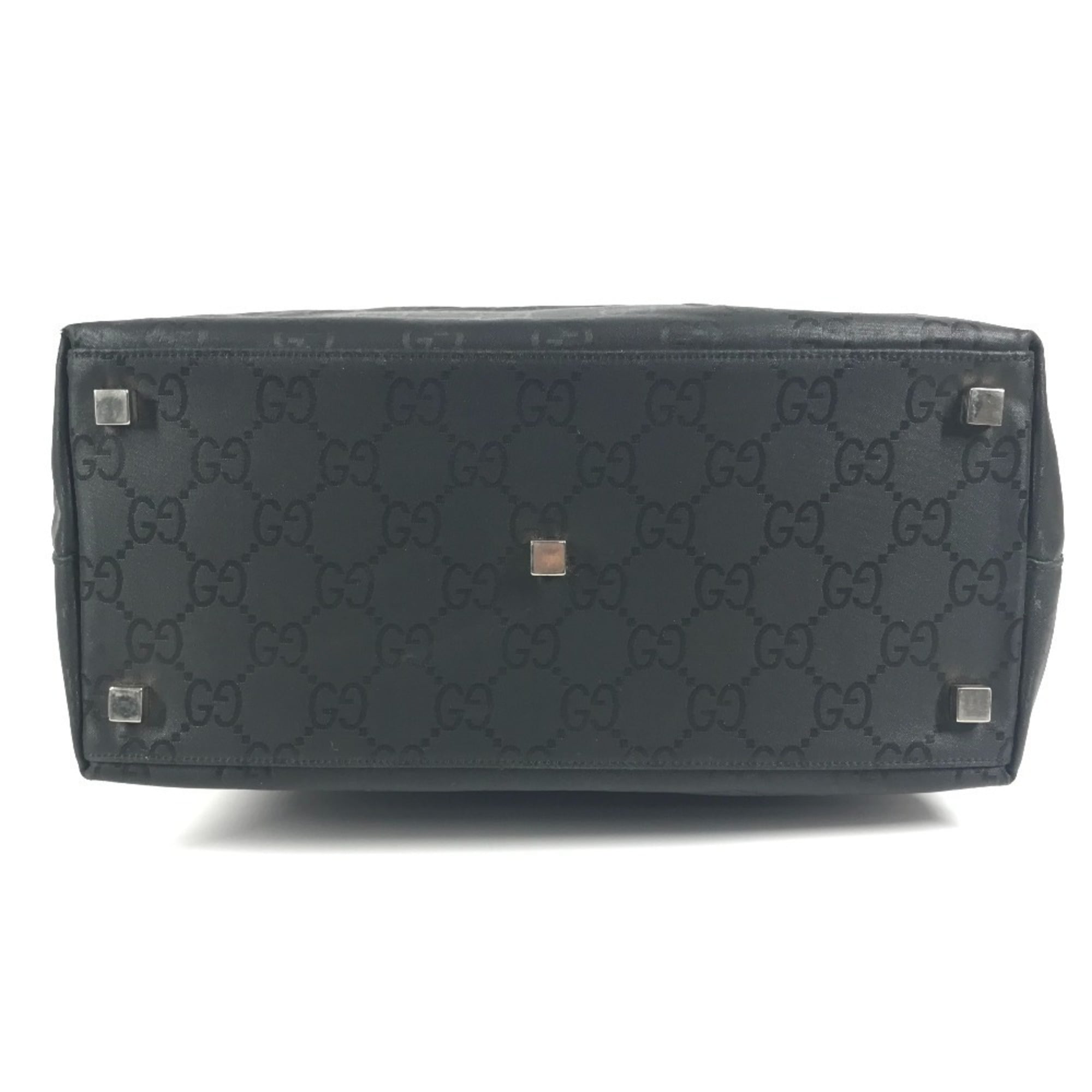 Gucci Black Nylon Handbag Tote Bag (Pre-Owned)