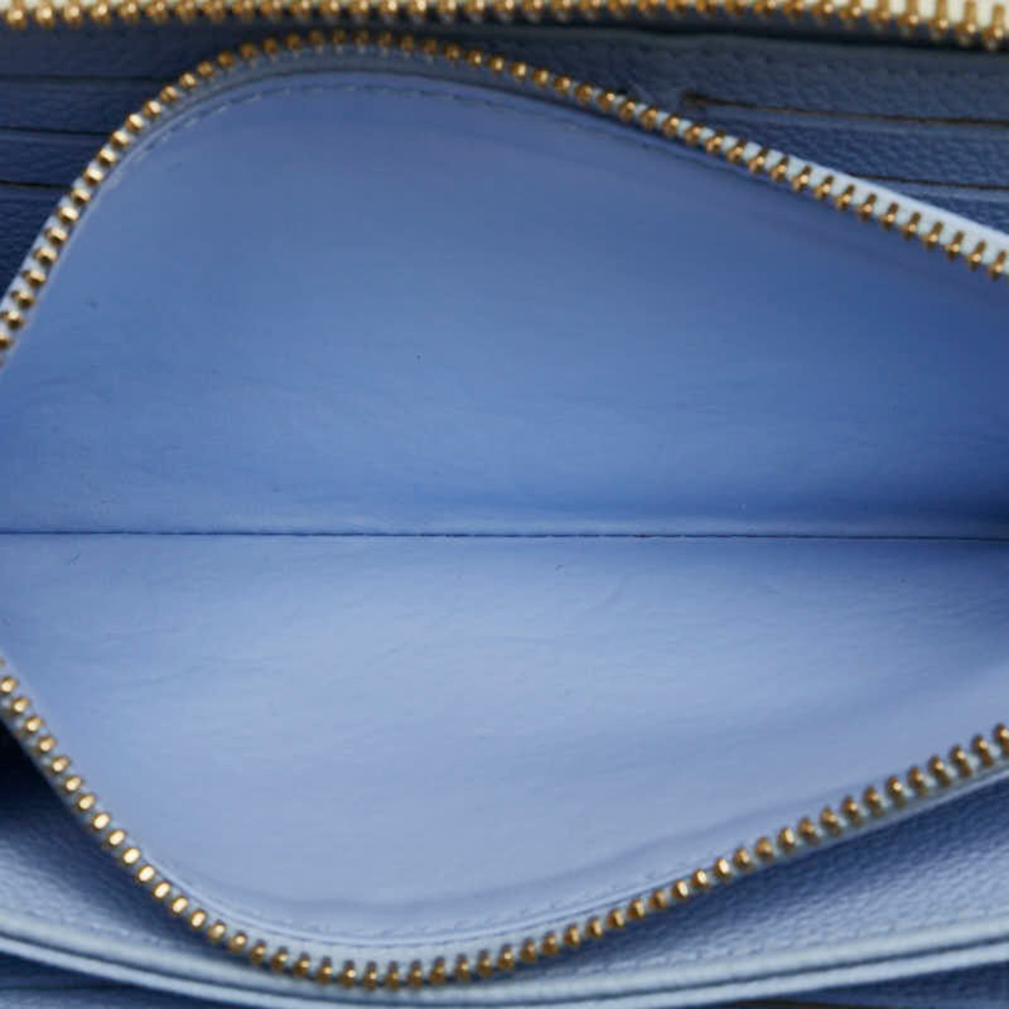Louis Vuitton Blue White Leather Long Wallet