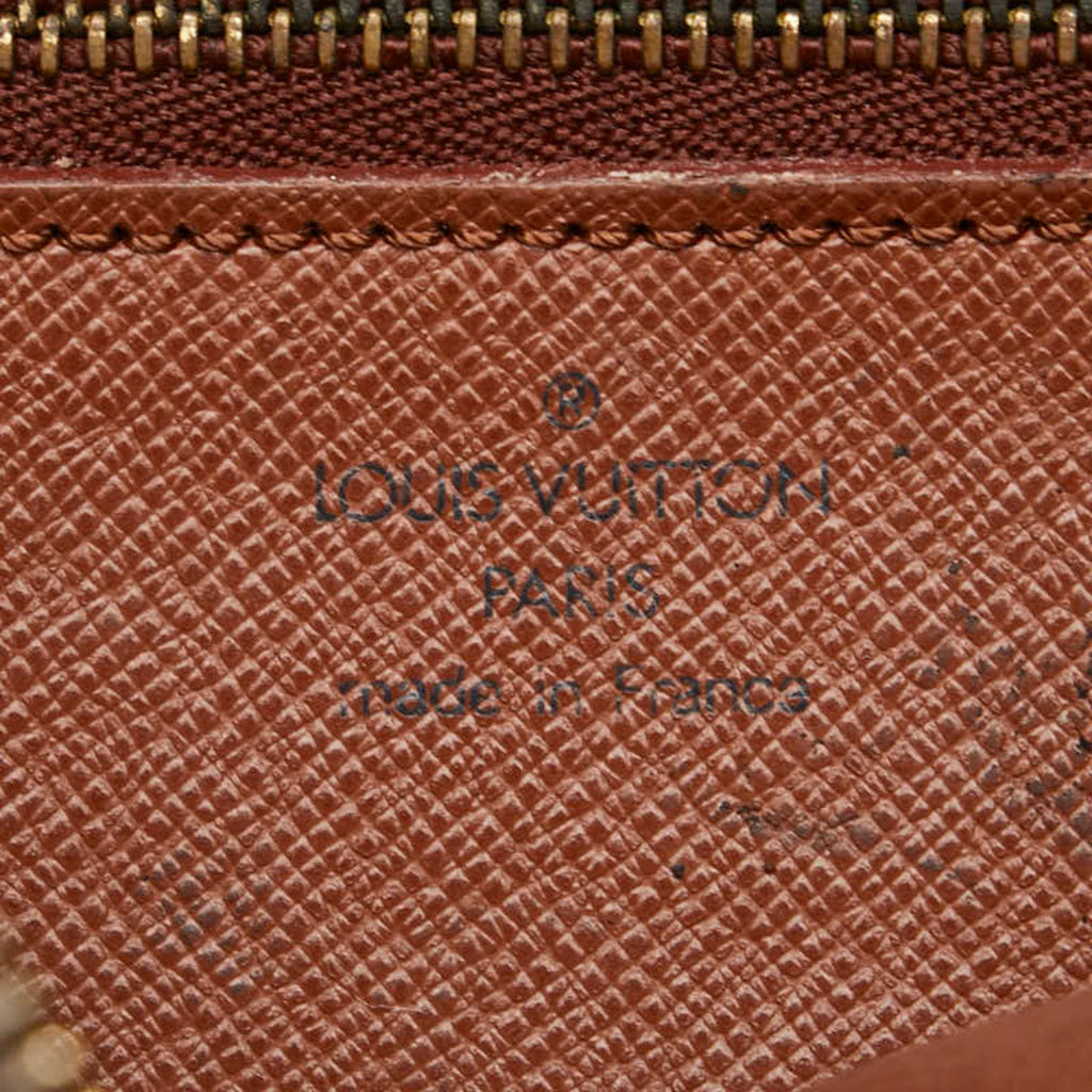 Louis Vuitton Brown Pvc Leather Clutch Bag Handbag