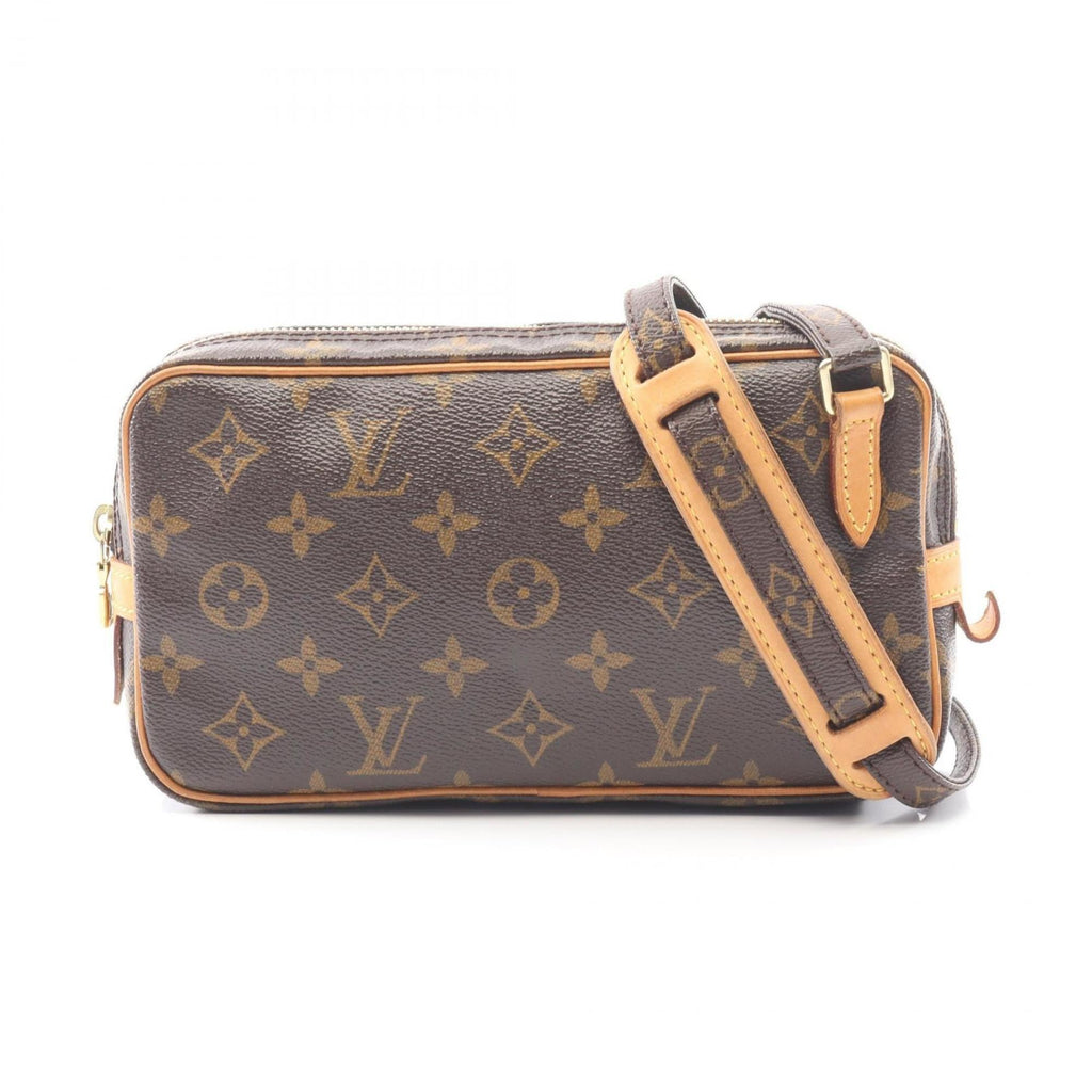 Louis Vuitton Brown Coated Canvas Leather Shoulder Bag