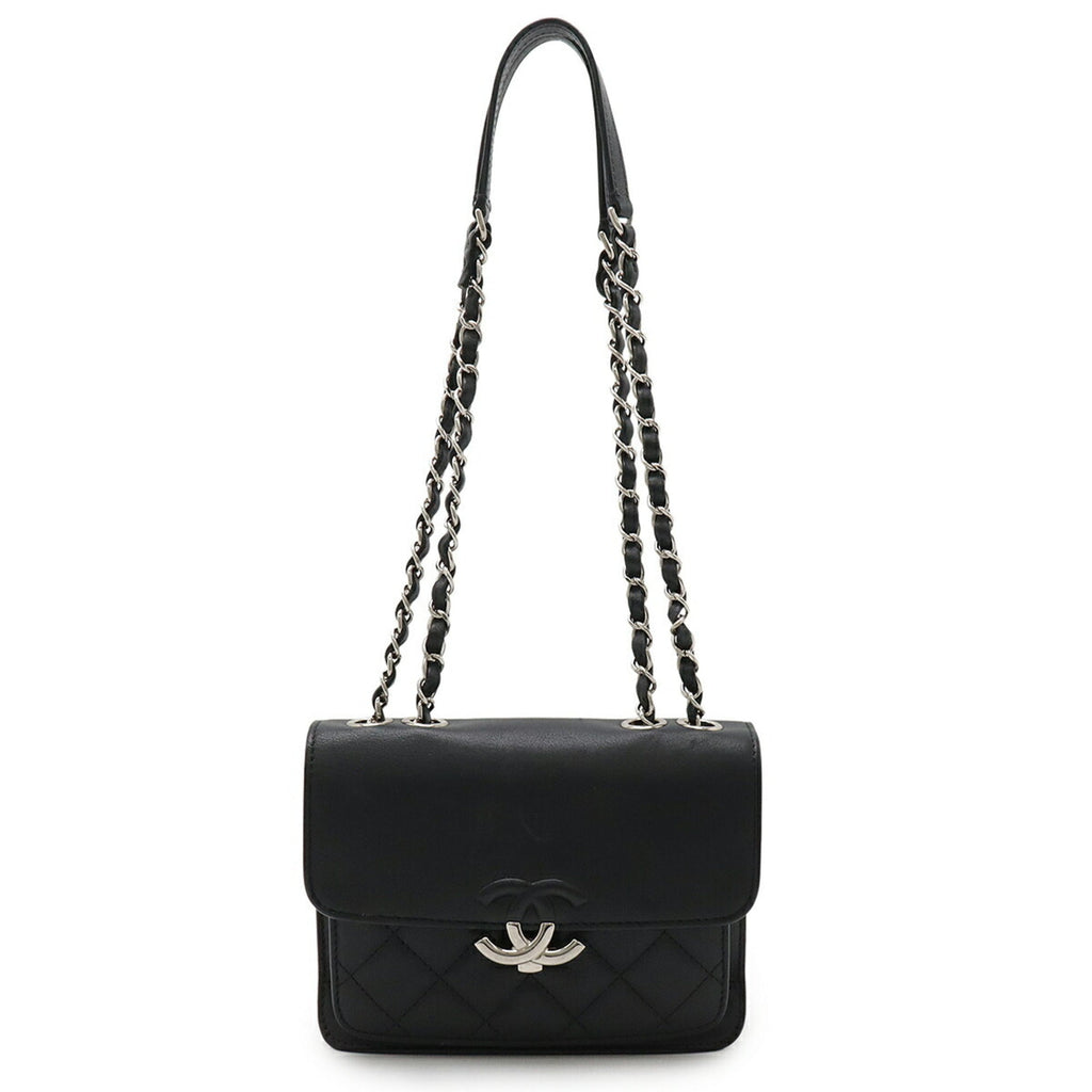 Chanel Black Leather Shoulder Bag