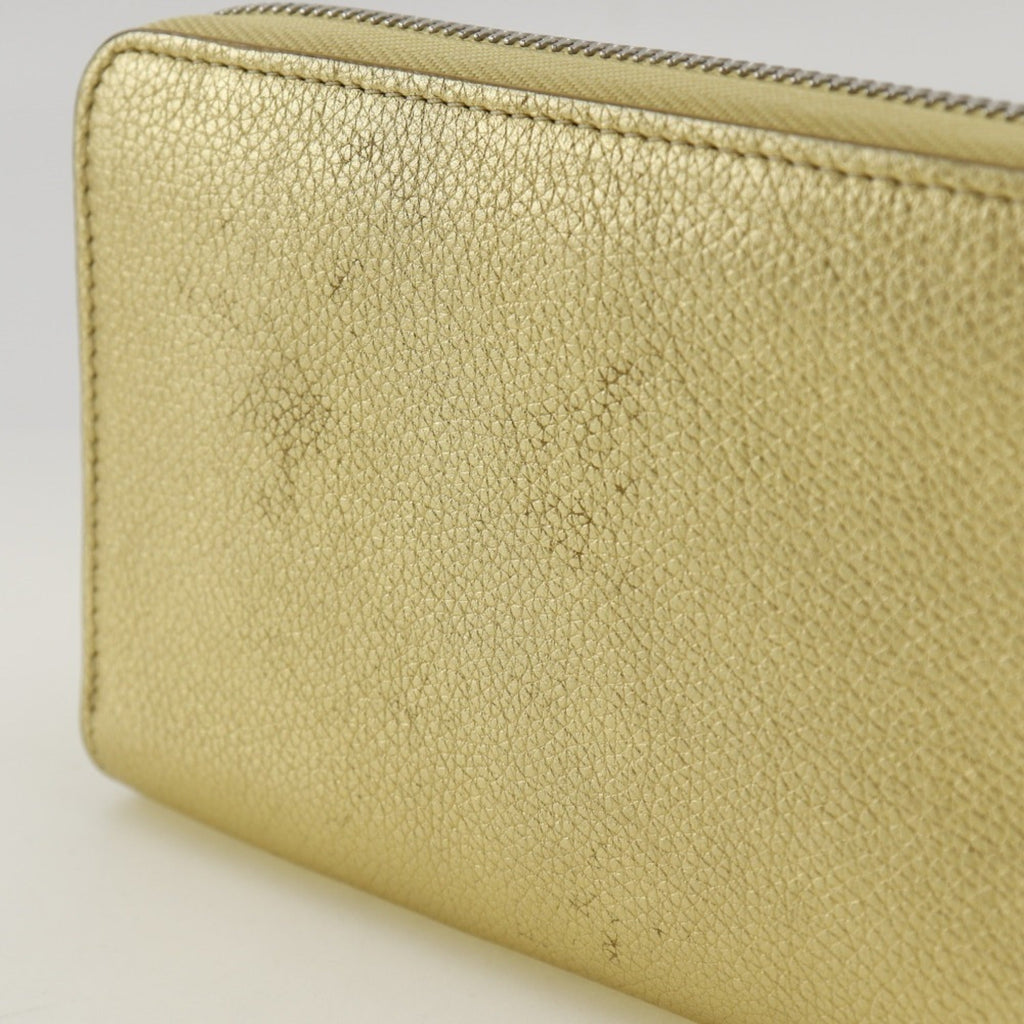 Louis Vuitton Gold Leather Long Wallet