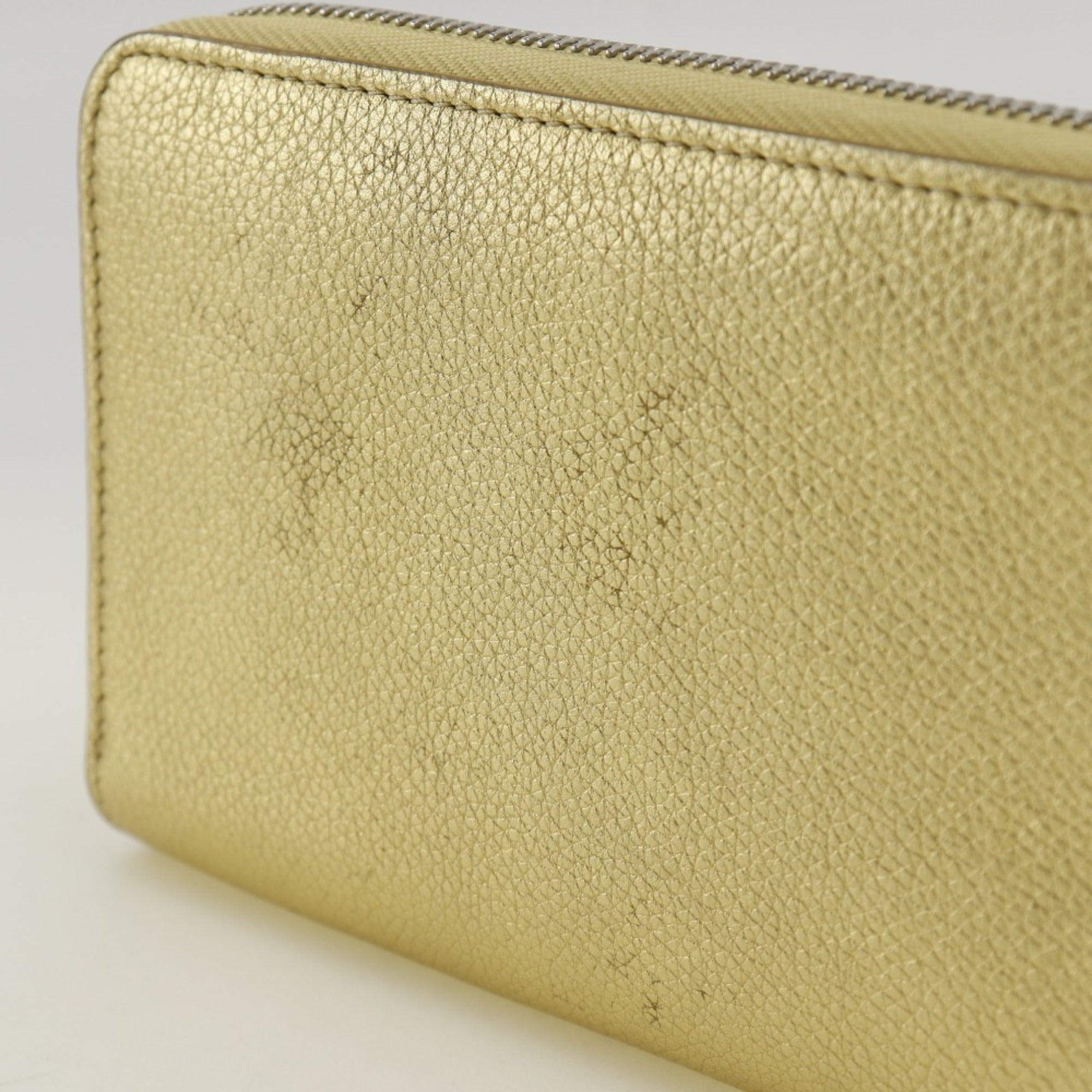 Louis Vuitton Gold Leather Long Wallet