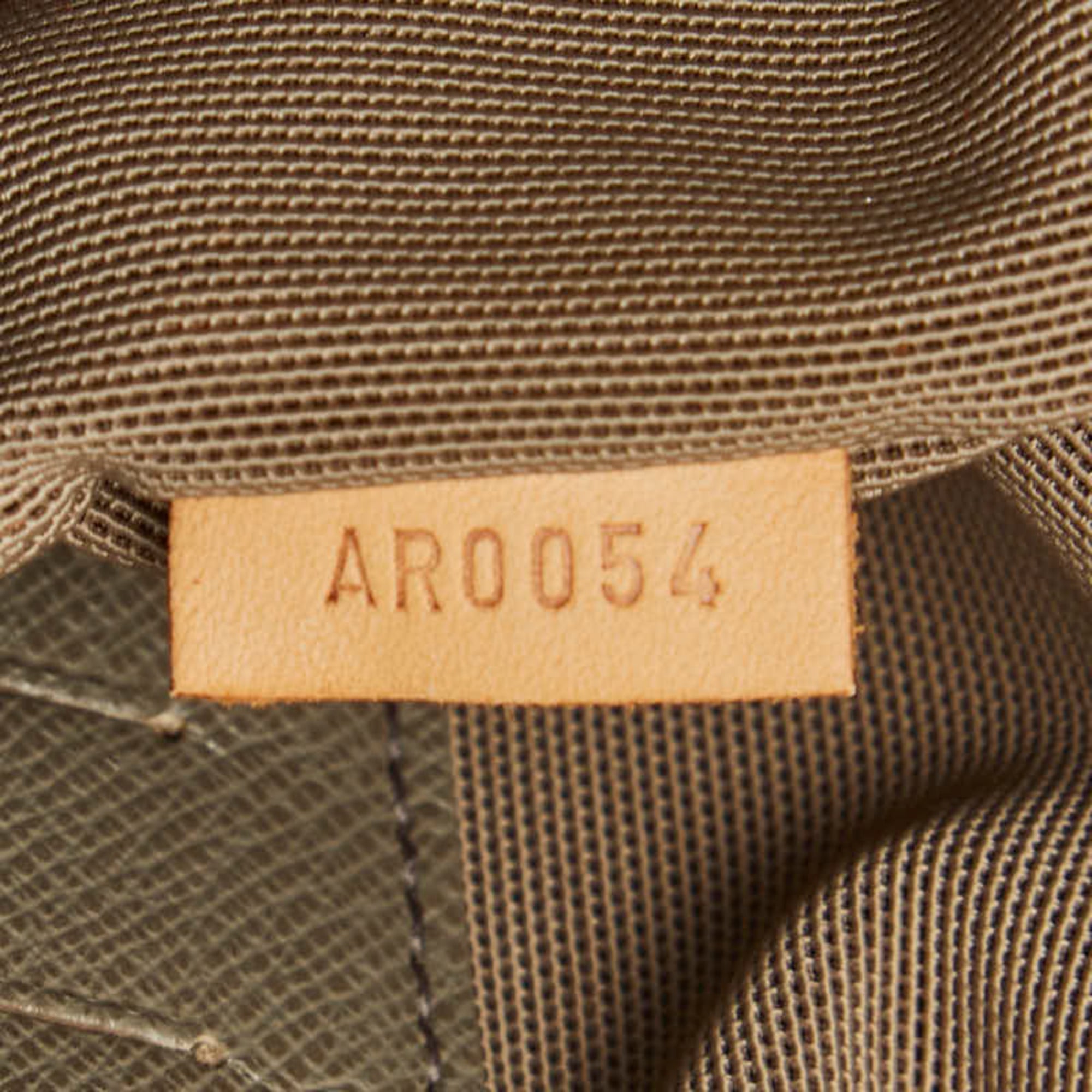 Louis Vuitton Beige Brown Canvas Leather Sling Bag