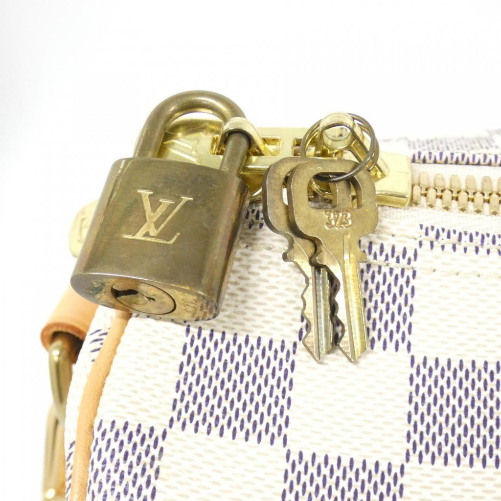 Louis Vuitton Azur Coated Canvas Boston Bag