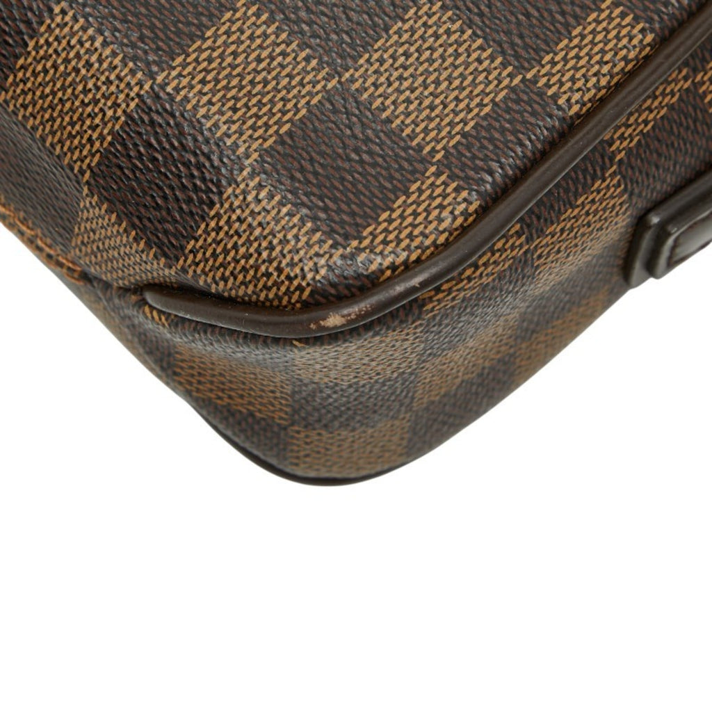 Louis Vuitton Brown Damier Canvas Pvc Leather Clutch Bag Pochette