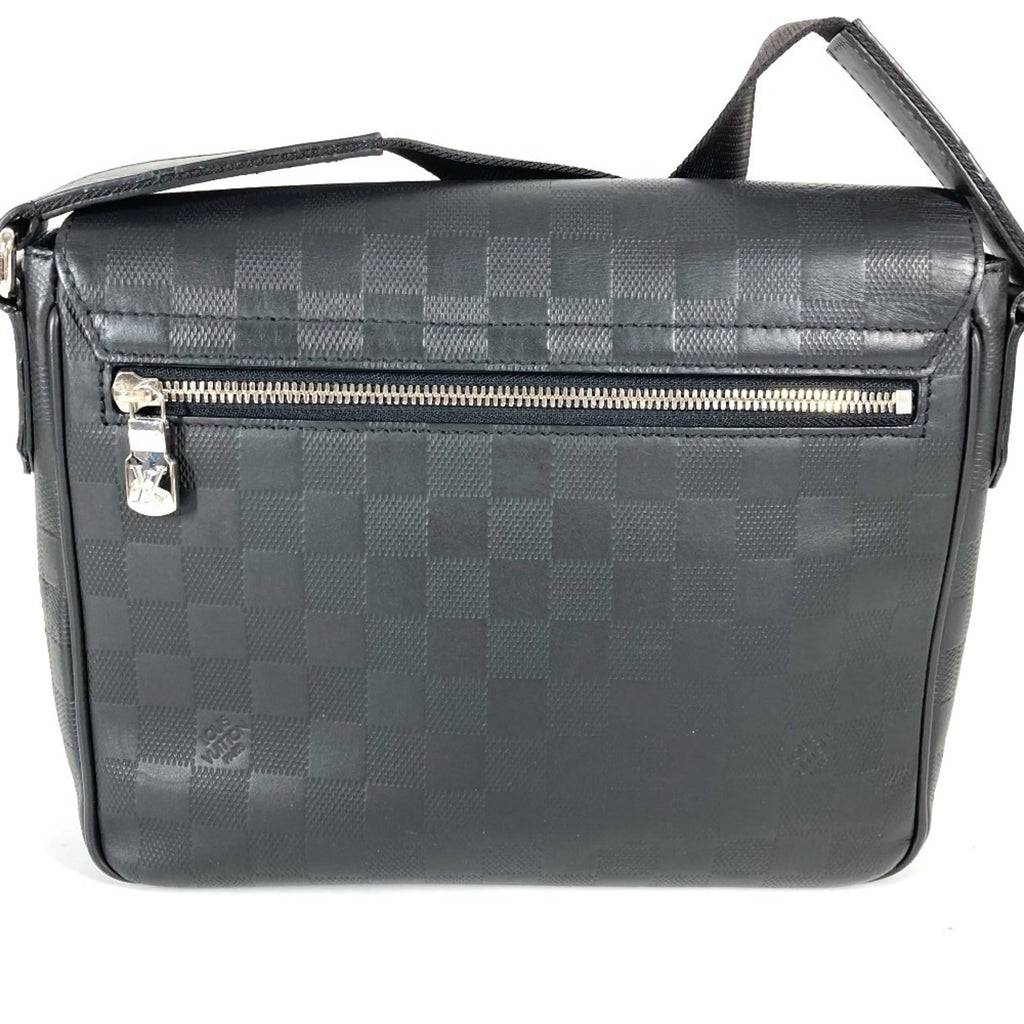 Louis Vuitton Black Noir Damier Infini Messenger Bag Shoulder Bag