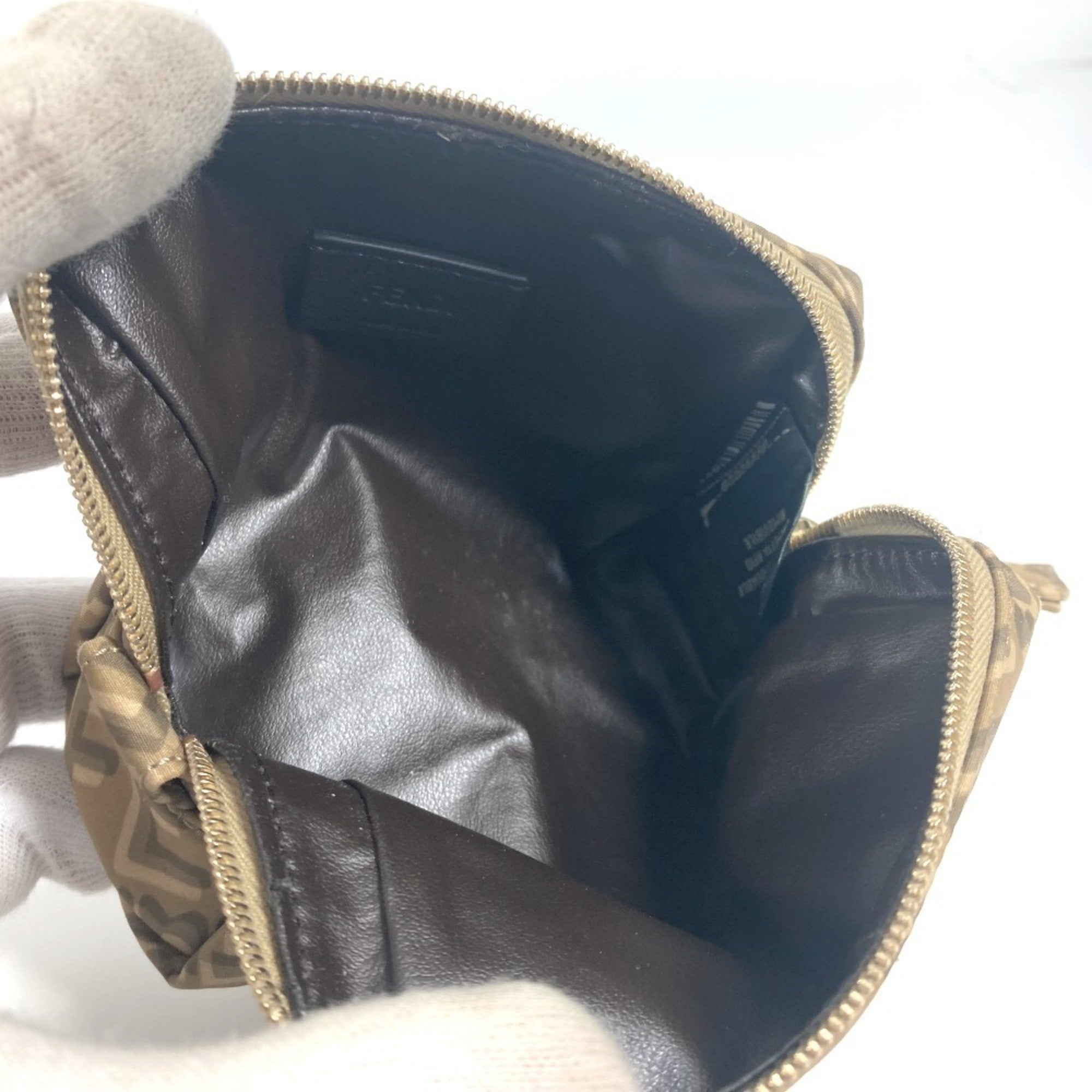 Fendi Beige Nylon Pouch