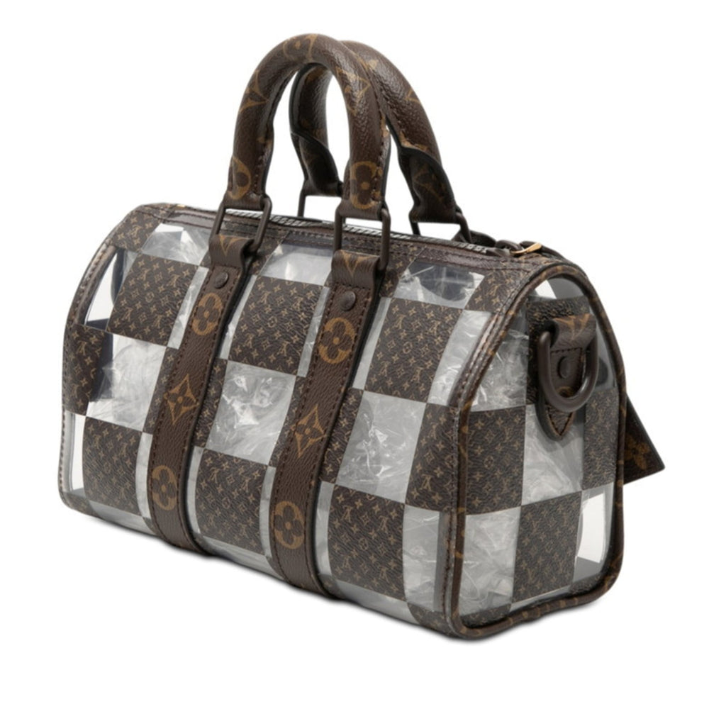 Louis Vuitton Brown Clear Pvc Vinyl Handbag Shoulder Bag