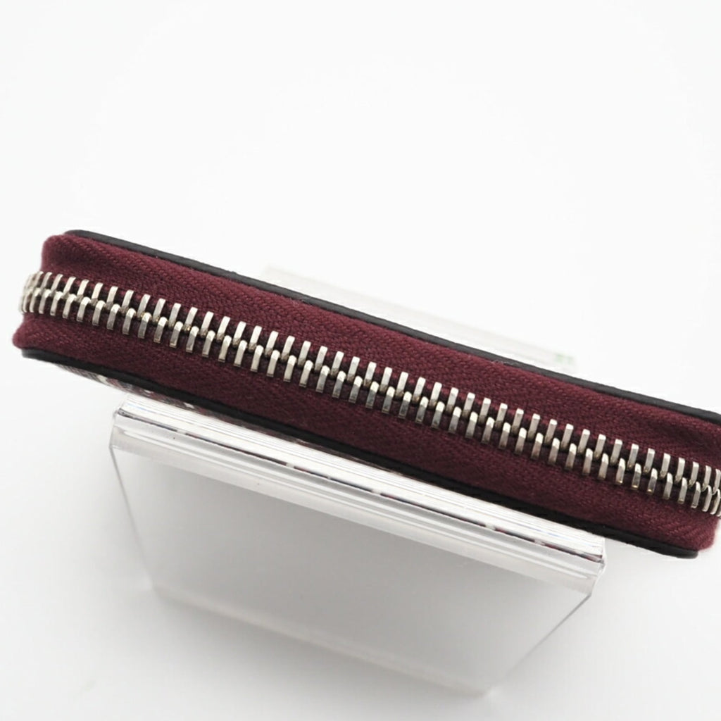 Gucci Bordeaux Navy White Leather Long Wallet (Bi-Fold) (Pre-Owned)