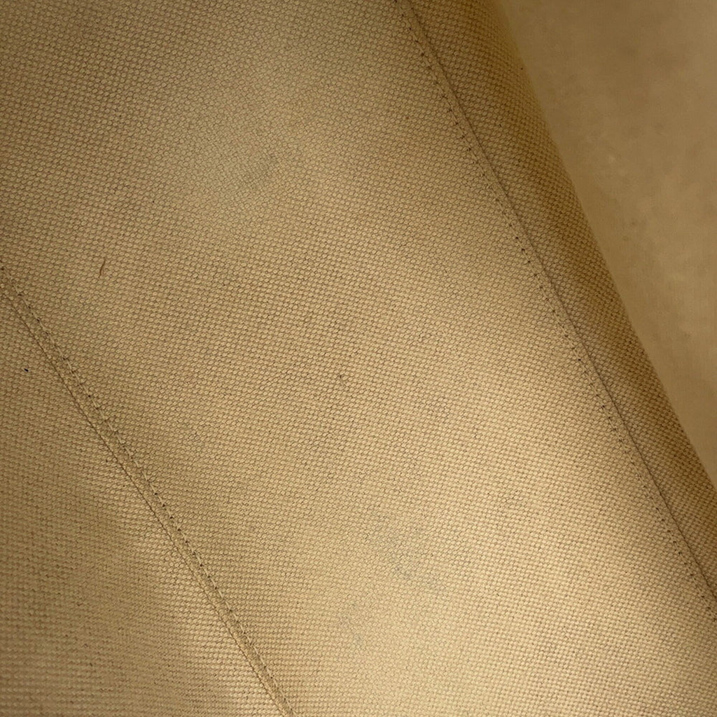 Gucci Beige Brown Canvas Leather Shoulder Bag Tote Bag (Pre-Owned)