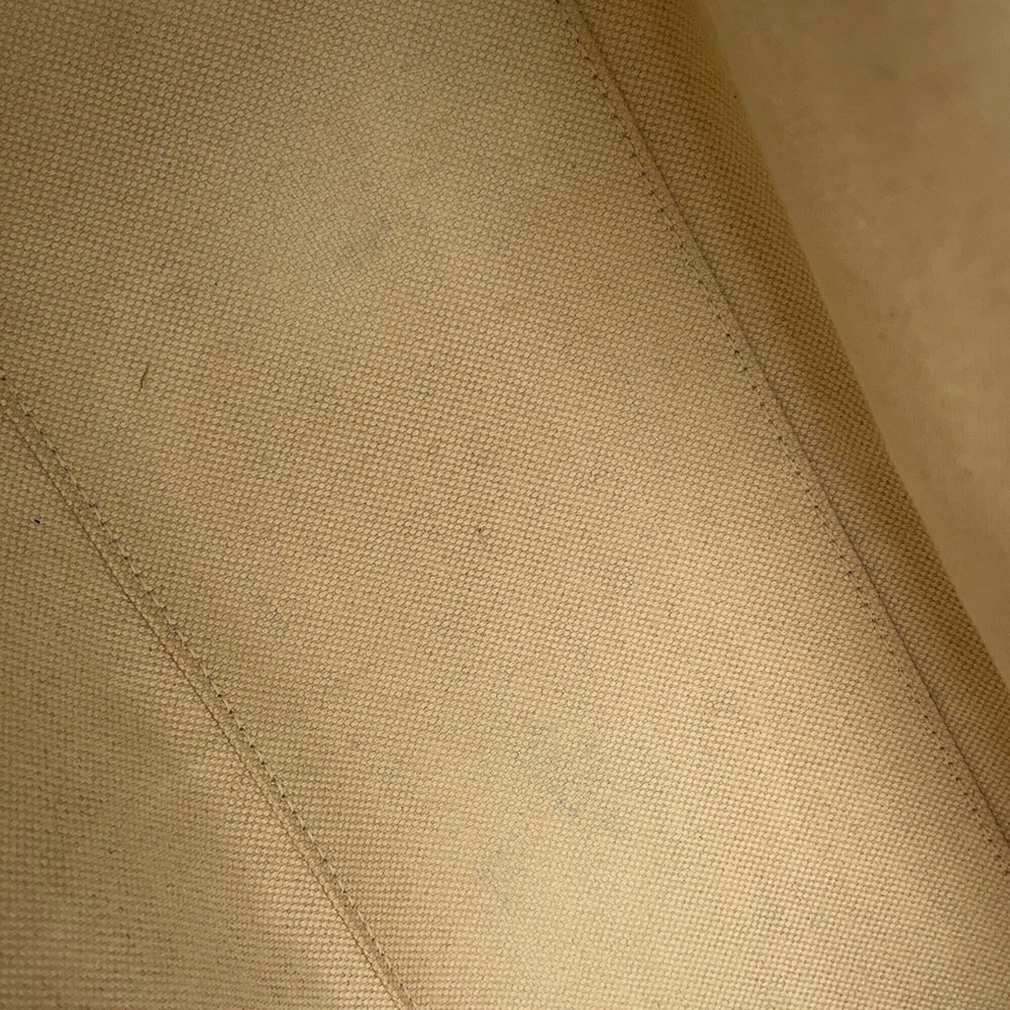 Gucci Beige Brown Canvas Leather Shoulder Bag Tote Bag (Pre-Owned)