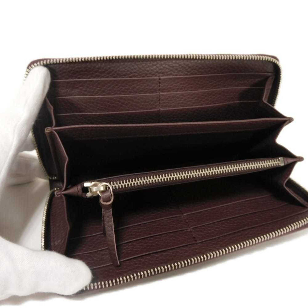 Balenciaga Bordeaux Leather Long Wallet (Bi-Fold)