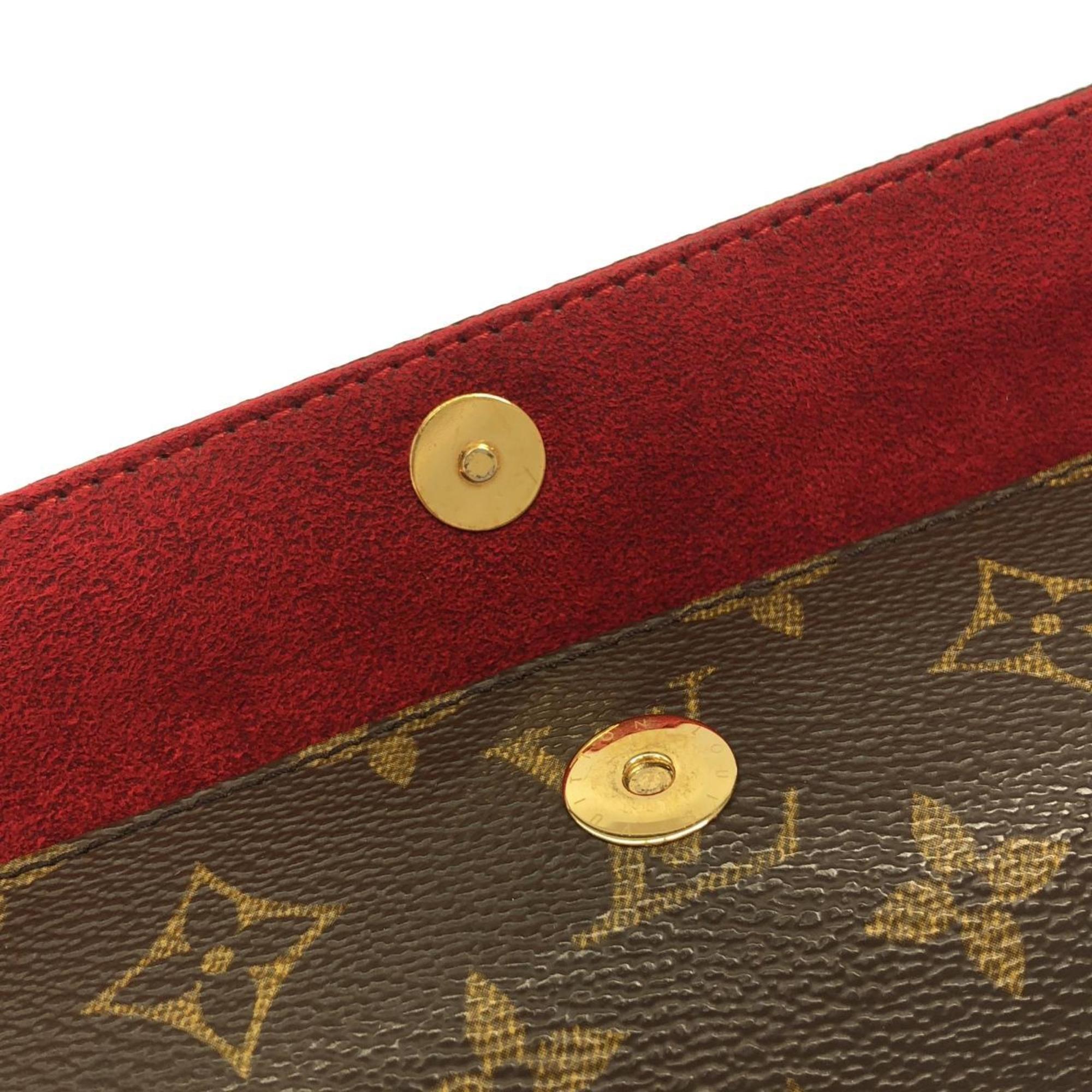 Louis Vuitton Brown Coated Canvas Handbag