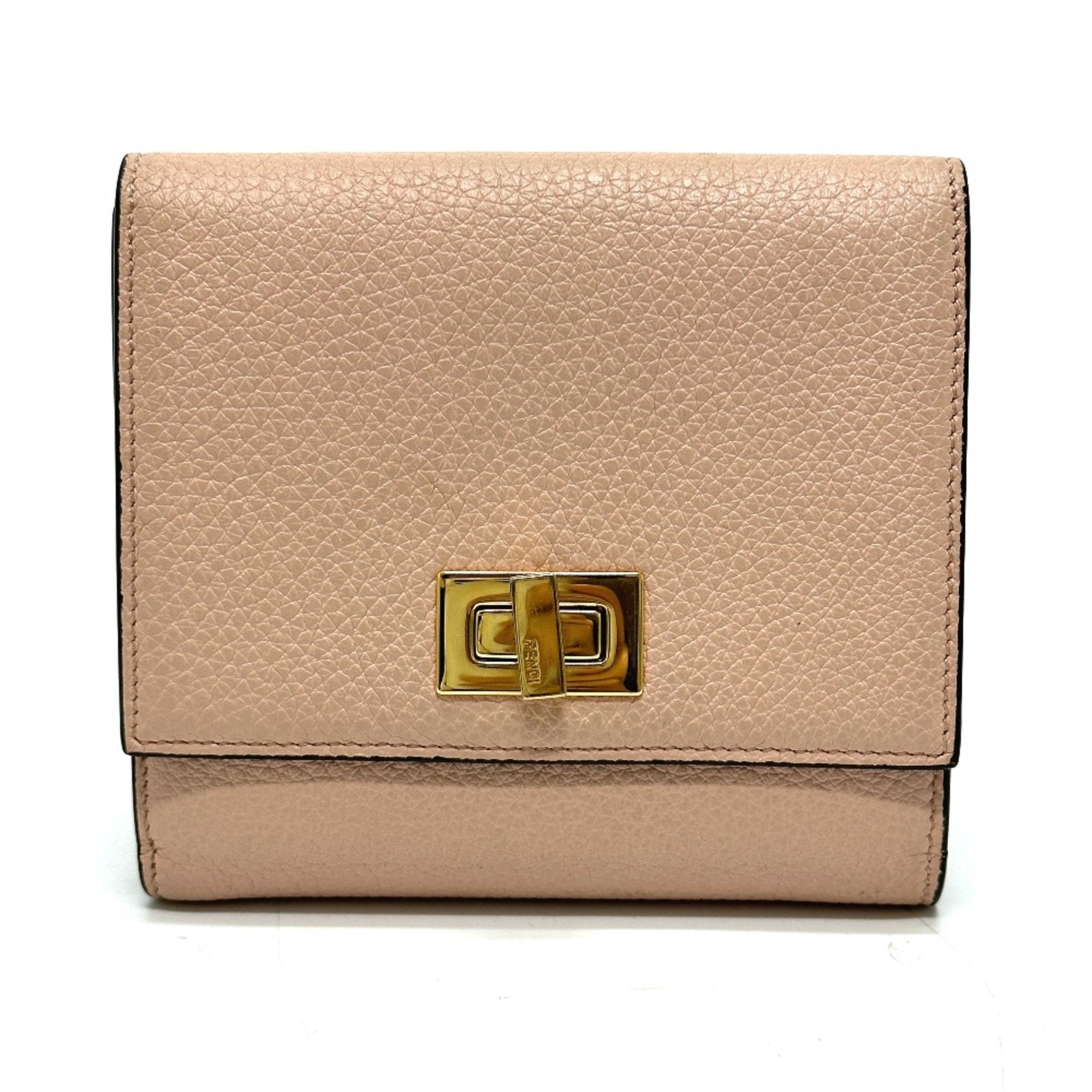 Fendi Pink Leather Wallet (Bi-Fold)