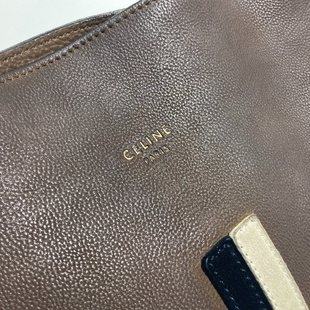 Celine Brown Leather Shoulder Bag