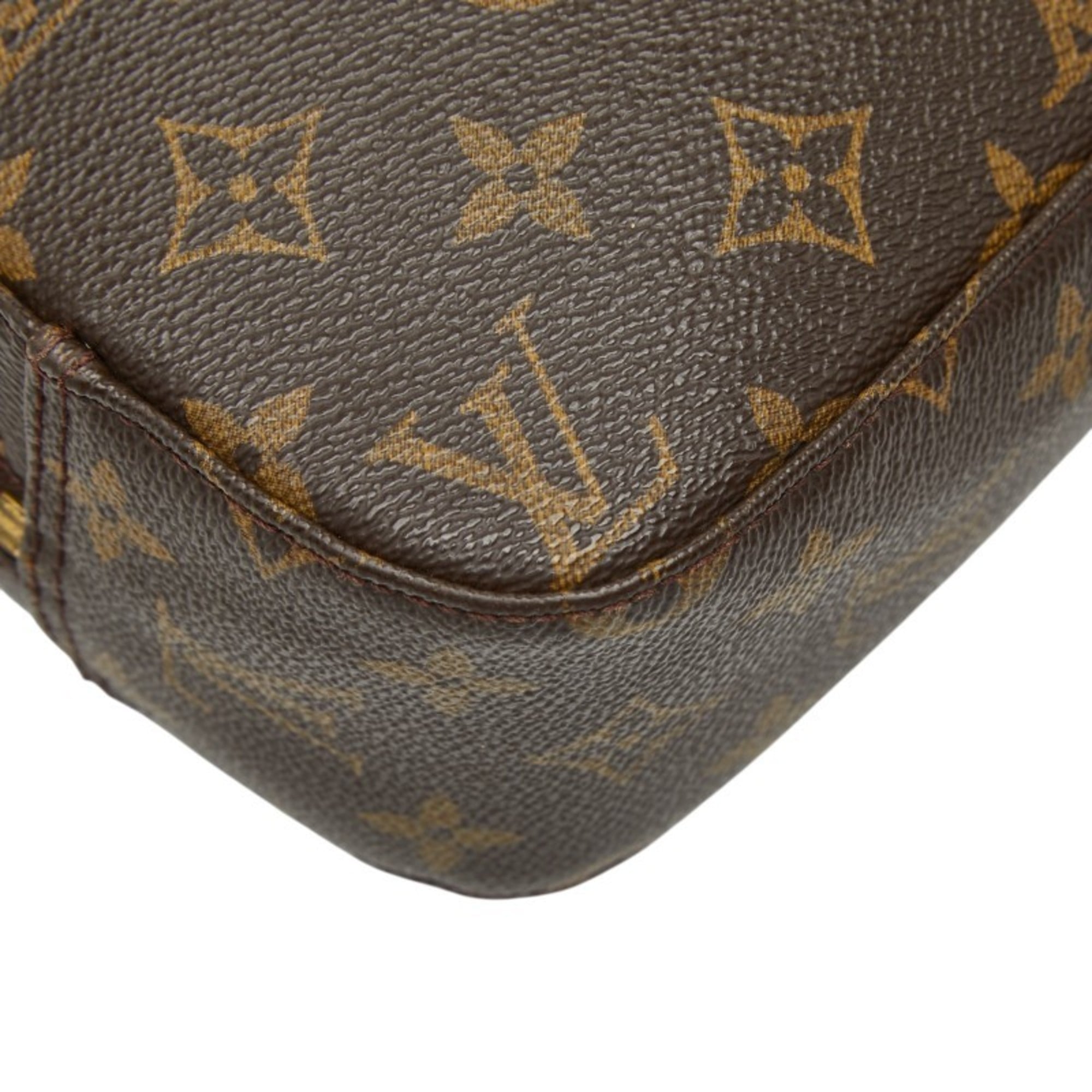 Louis Vuitton Brown Pvc Leather Handbag Shoulder Bag