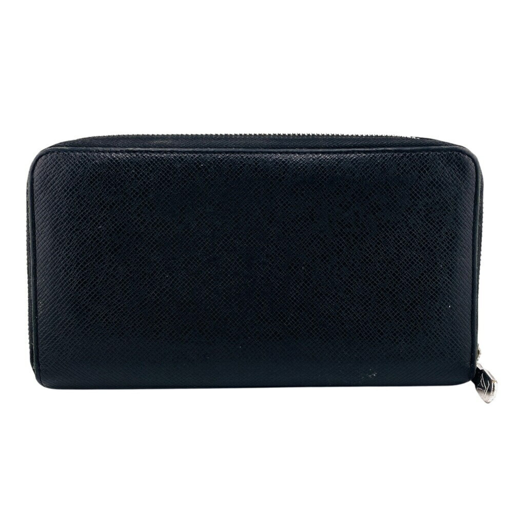 Louis Vuitton Taiga Black Leather Long Wallet