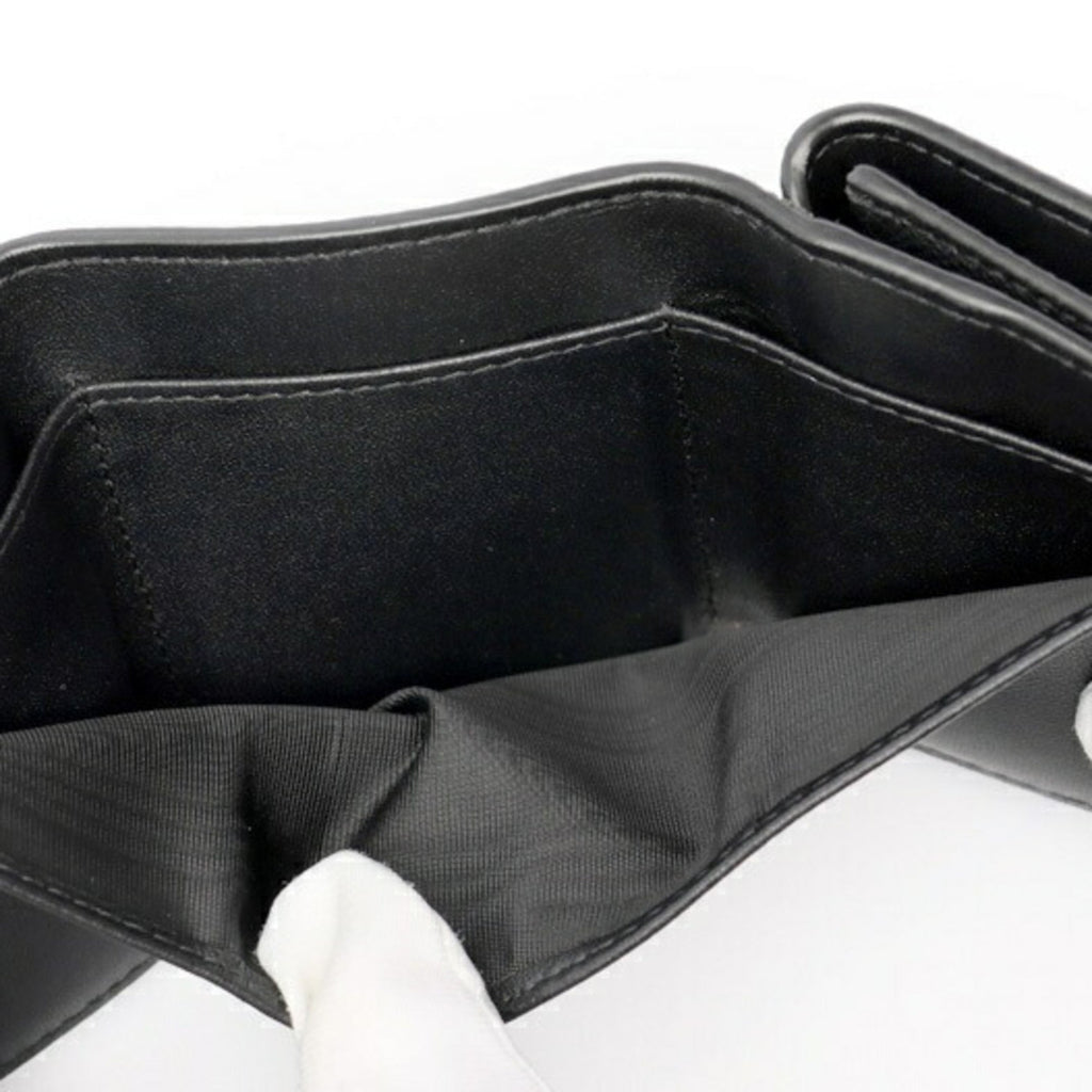 Christian Dior Black Leather Wallet (Tri-Fold) (Pre-Owned)