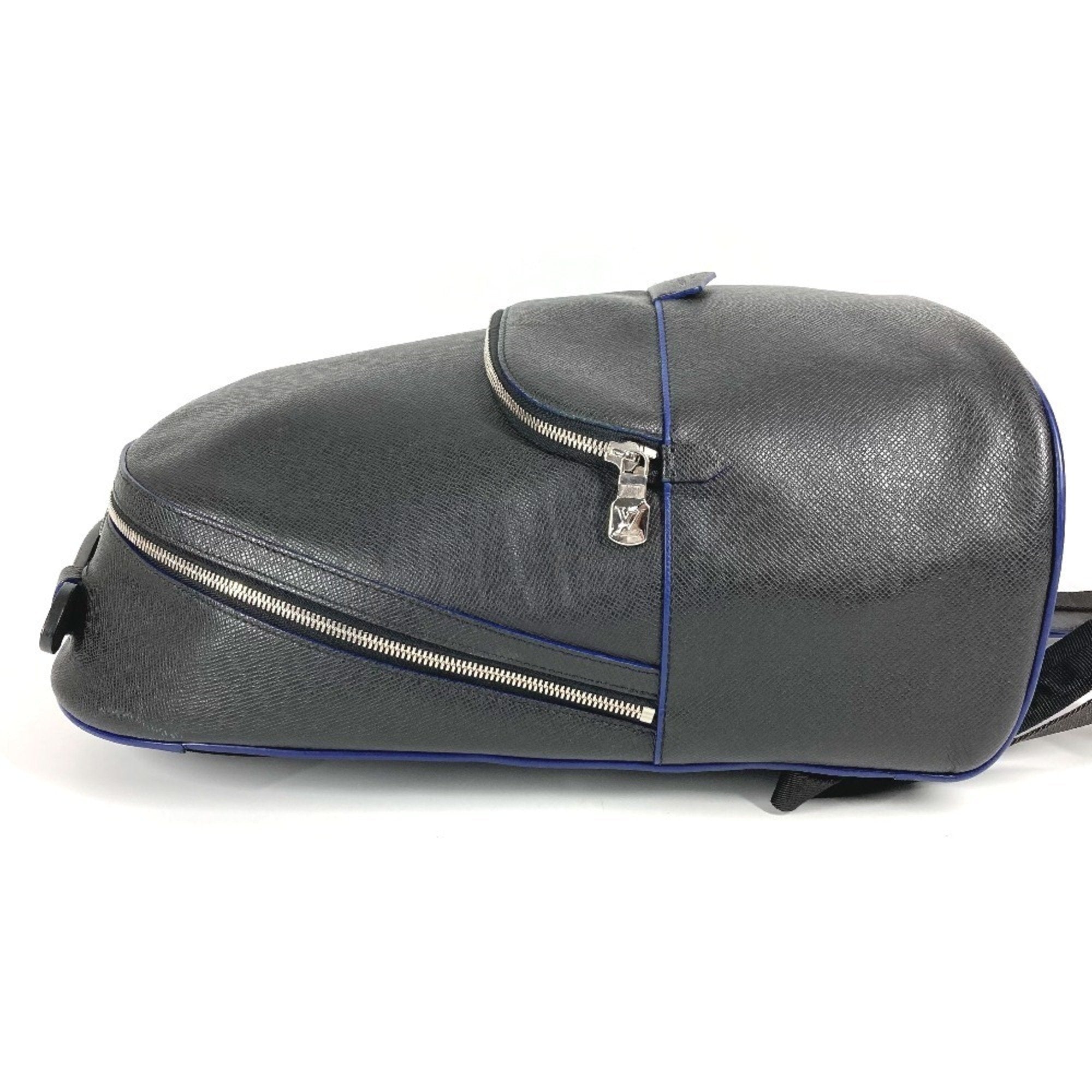 Louis Vuitton Ardoise Bicolor Black Blue Taiga Leather Backpack