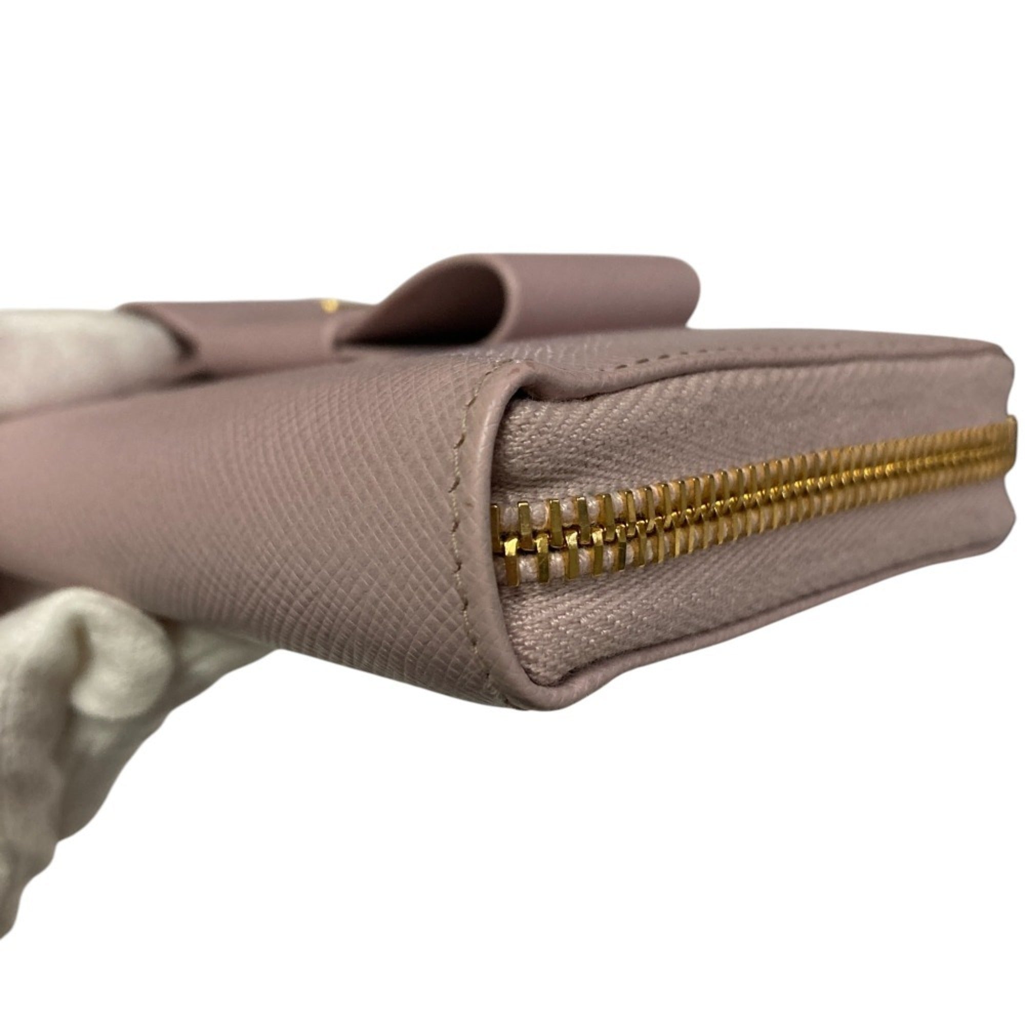 Prada Pink Saffiano Long Wallet (Bi-Fold)