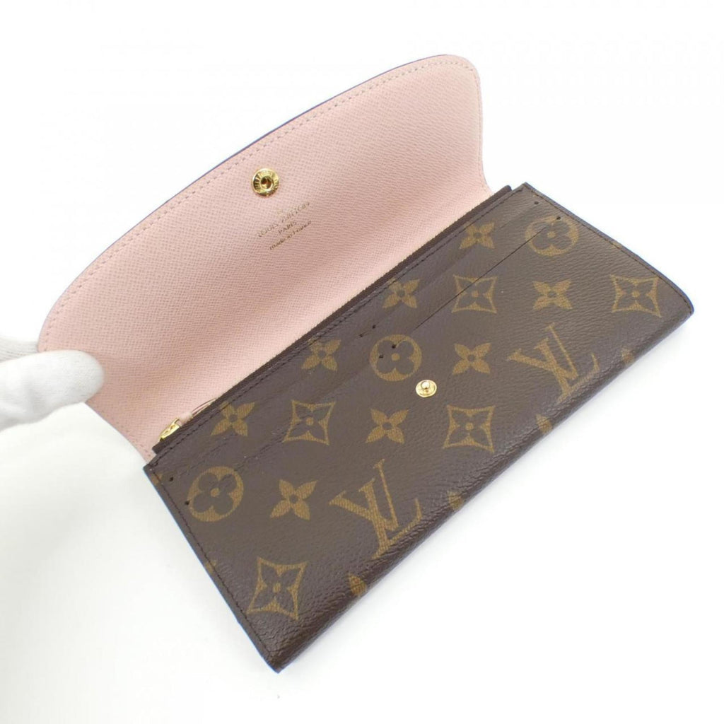Louis Vuitton Brown Marron Rose Ballerine Coated Canvas Wallet
