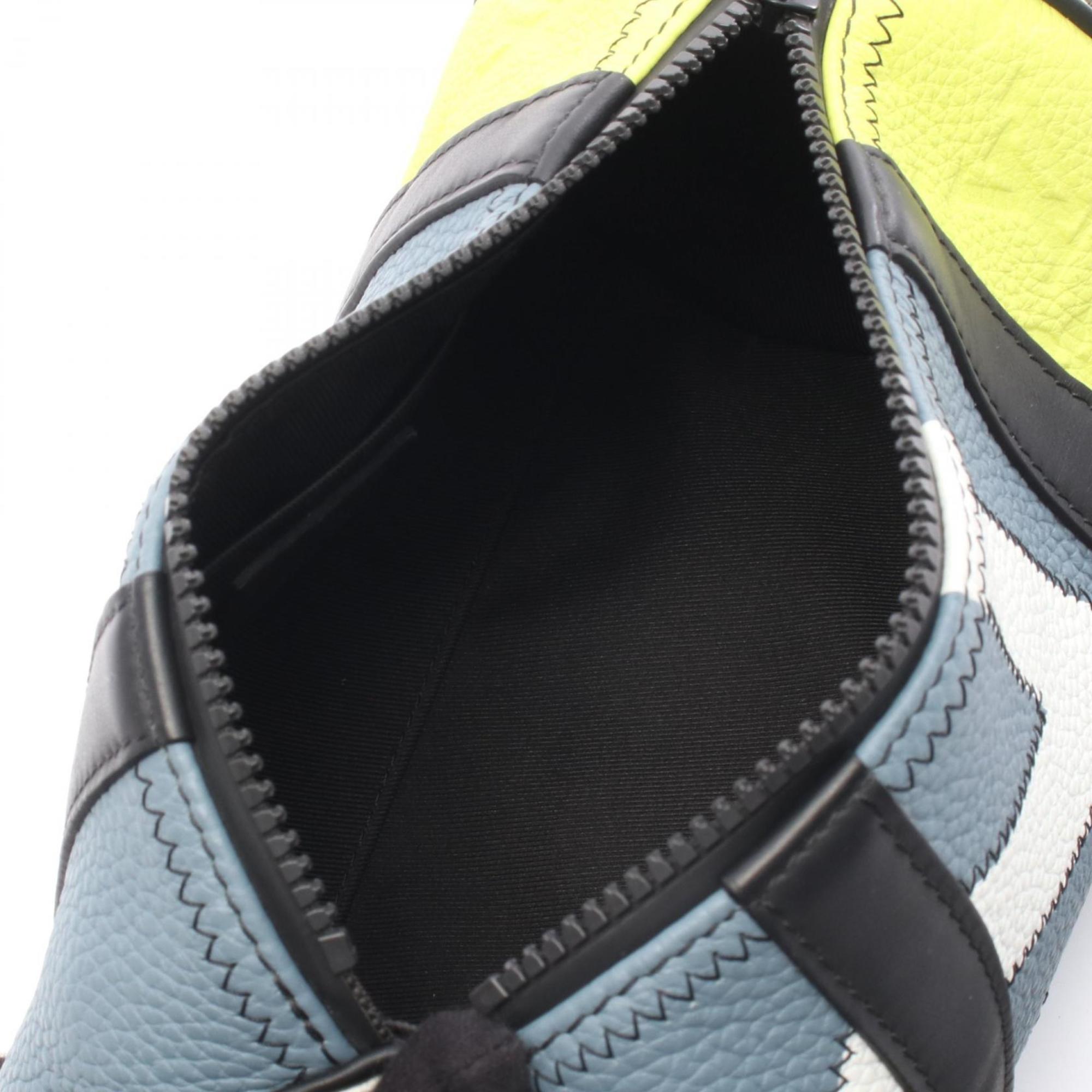 Louis Vuitton Blue Multi-Color Yellow Leather Shoulder Bag