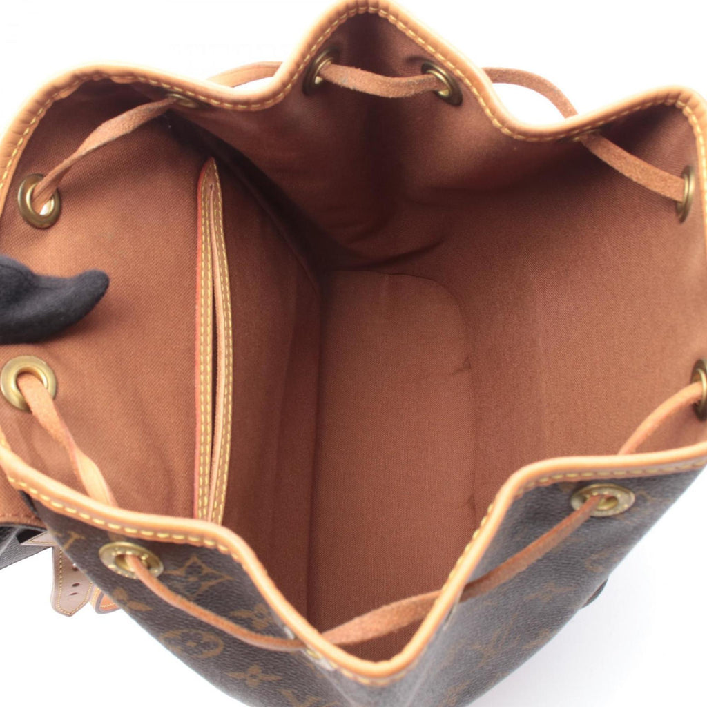 Louis Vuitton Brown Coated Canvas Leather Backpack Handbag