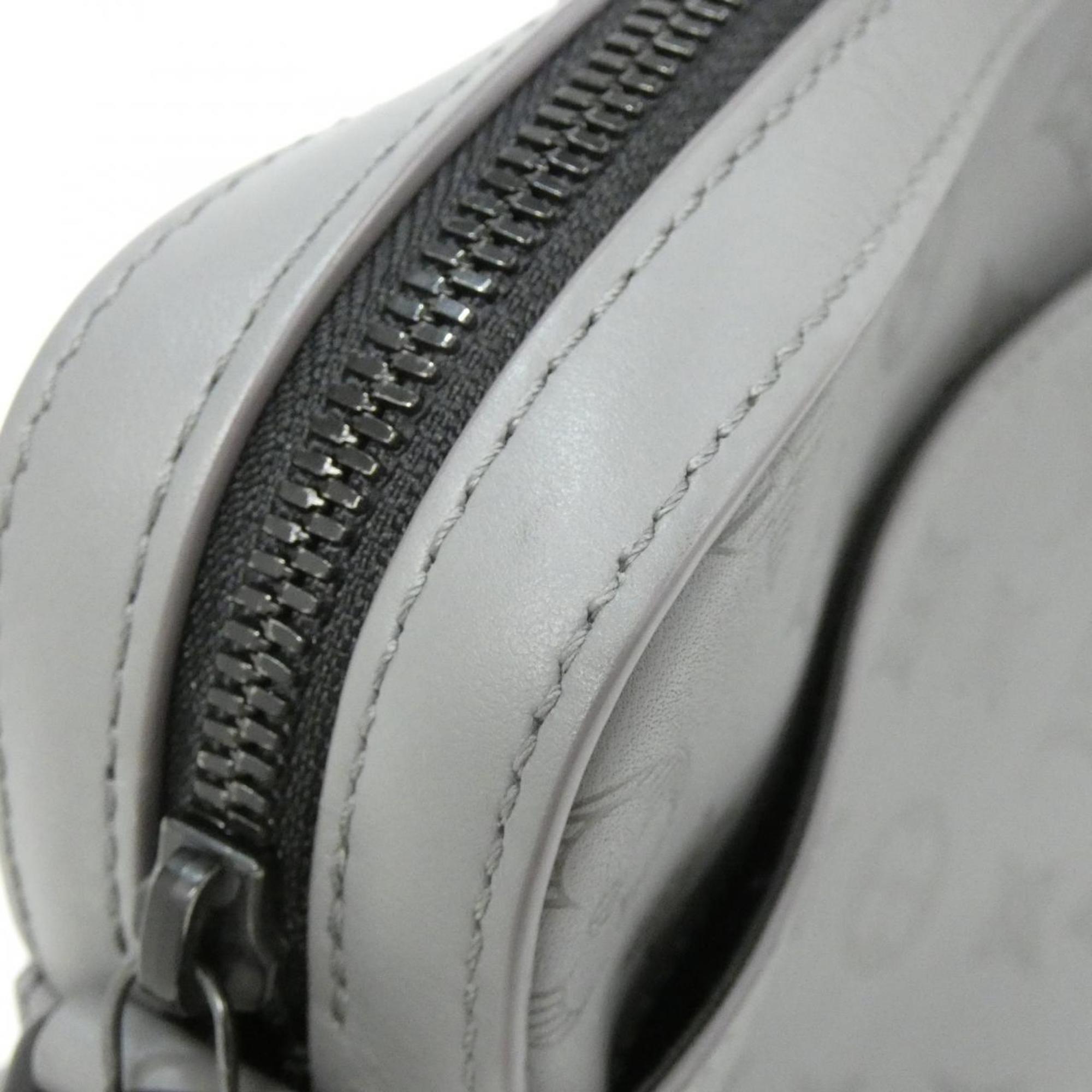 Louis Vuitton Gris Leather Pouch Shoulder Bag