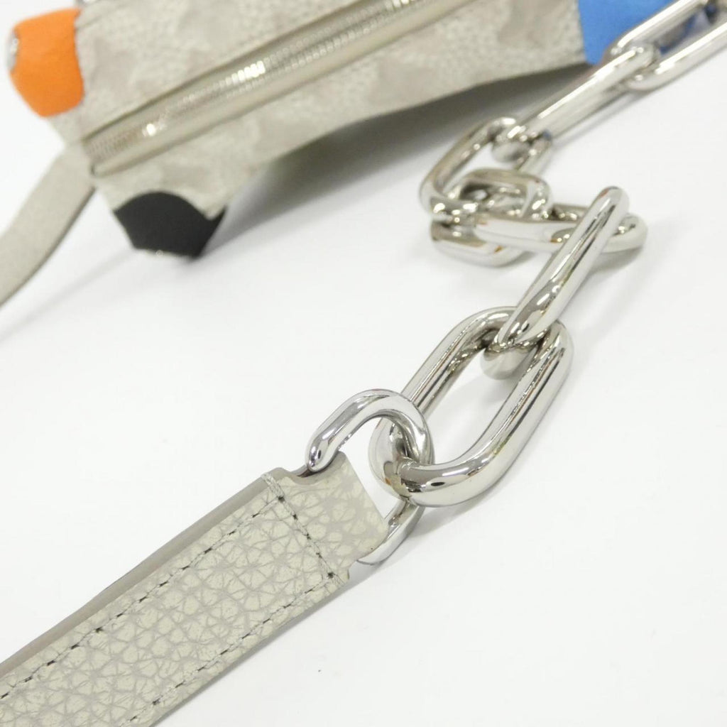 Louis Vuitton Gray Leather Shoulder Bag
