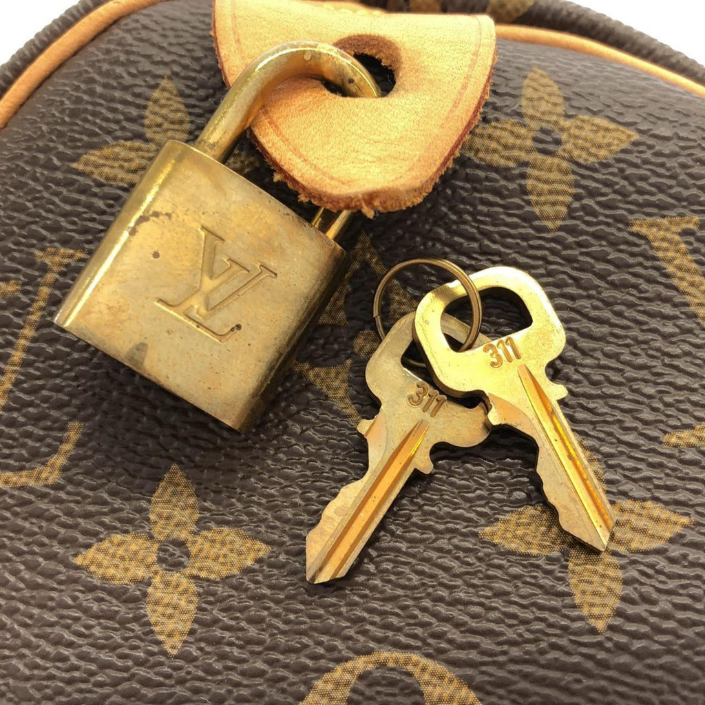 Louis Vuitton Marron Coated Canvas Boston Bag