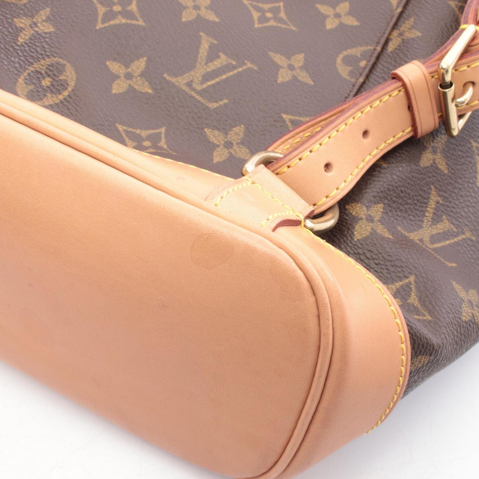 Louis Vuitton Brown Coated Canvas Pvc Monogram Leather Backpack Handbag
