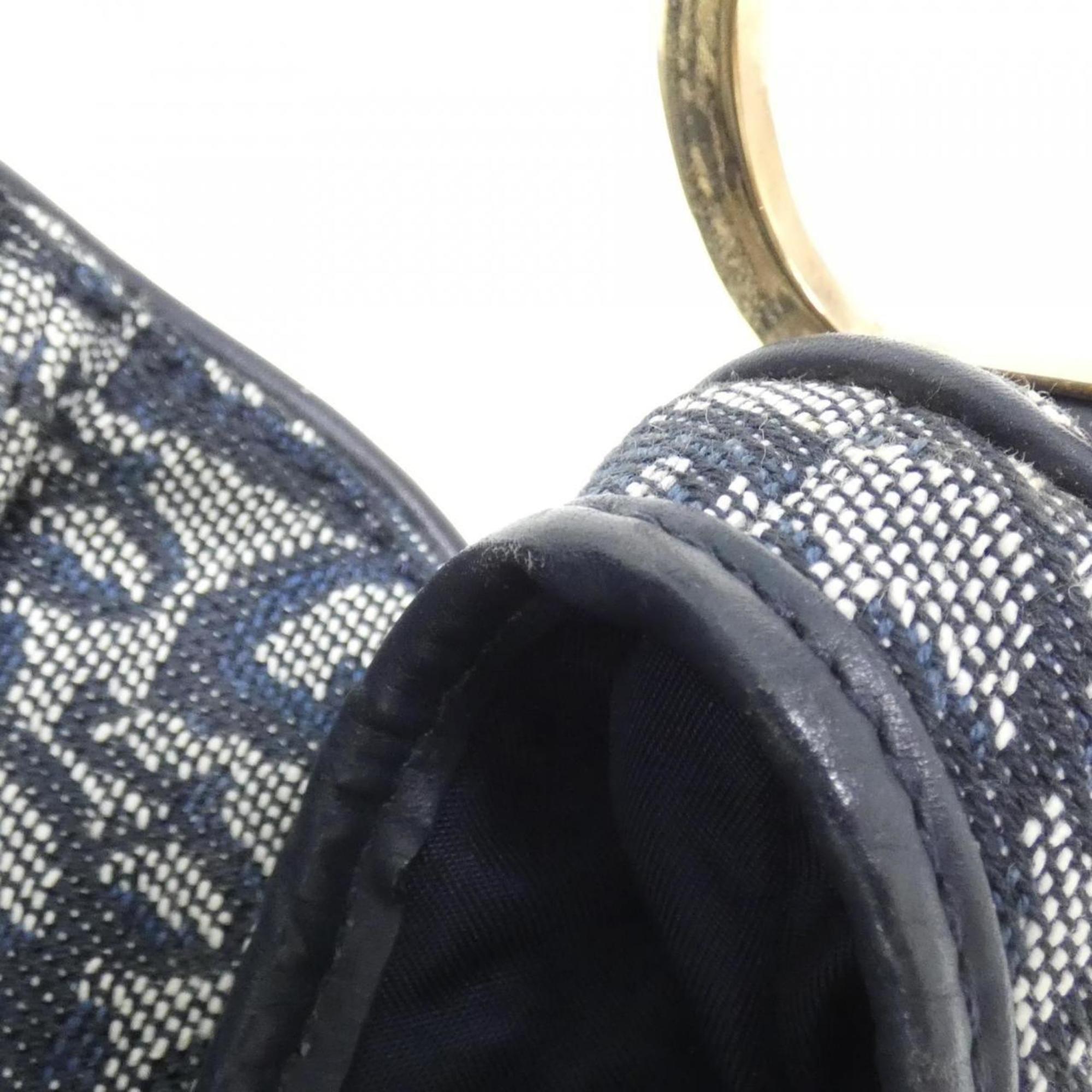 Christian Dior Blue Canvas Shoulder Bag (Pre-Owned)