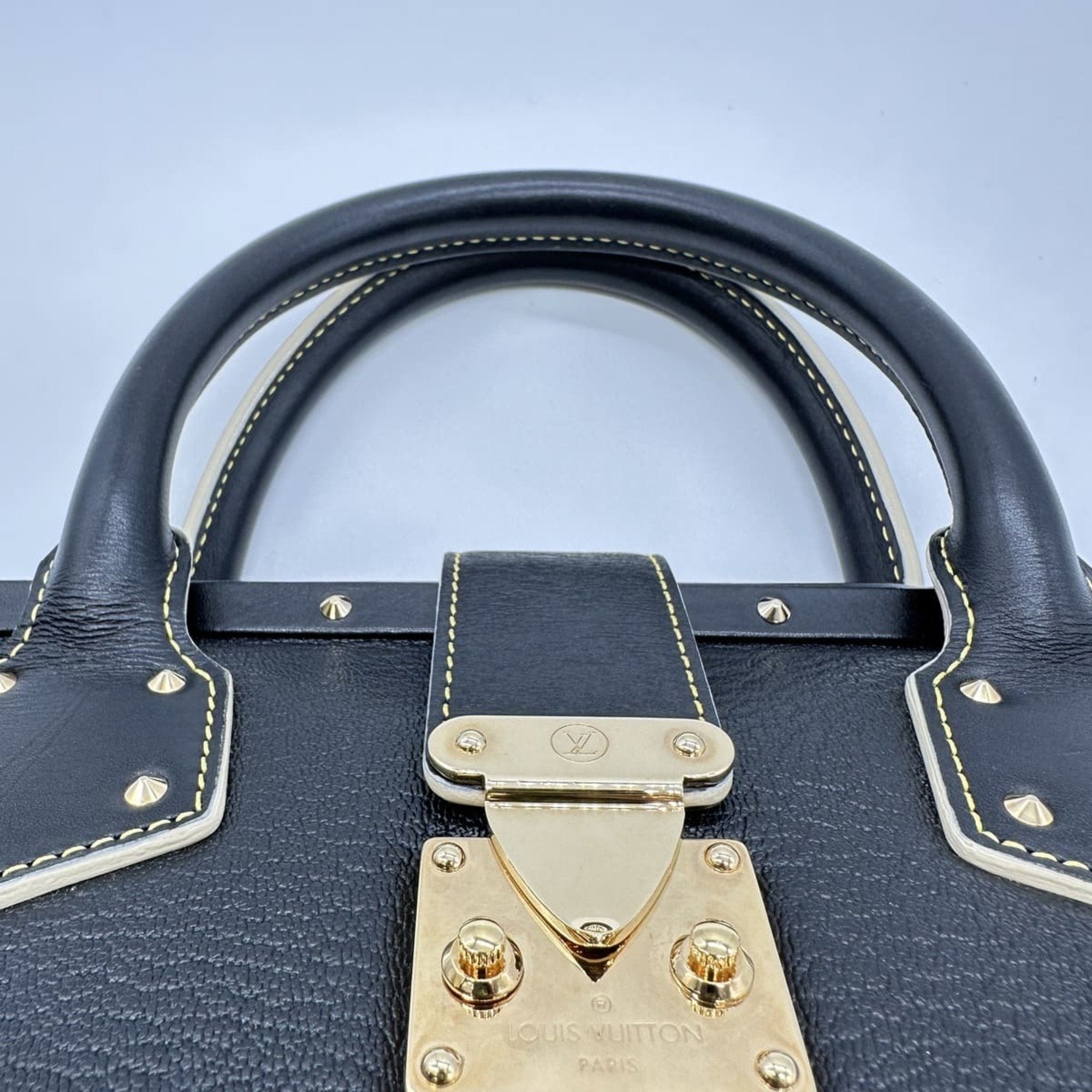 Louis Vuitton Black Suhali Leather Handbag