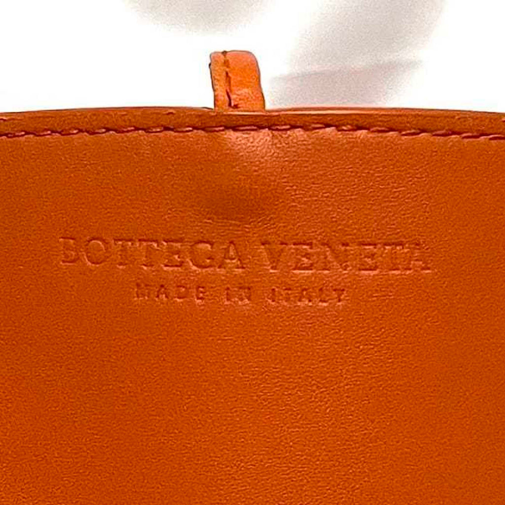 Bottega Veneta Orange Leather Basket Tote Bag