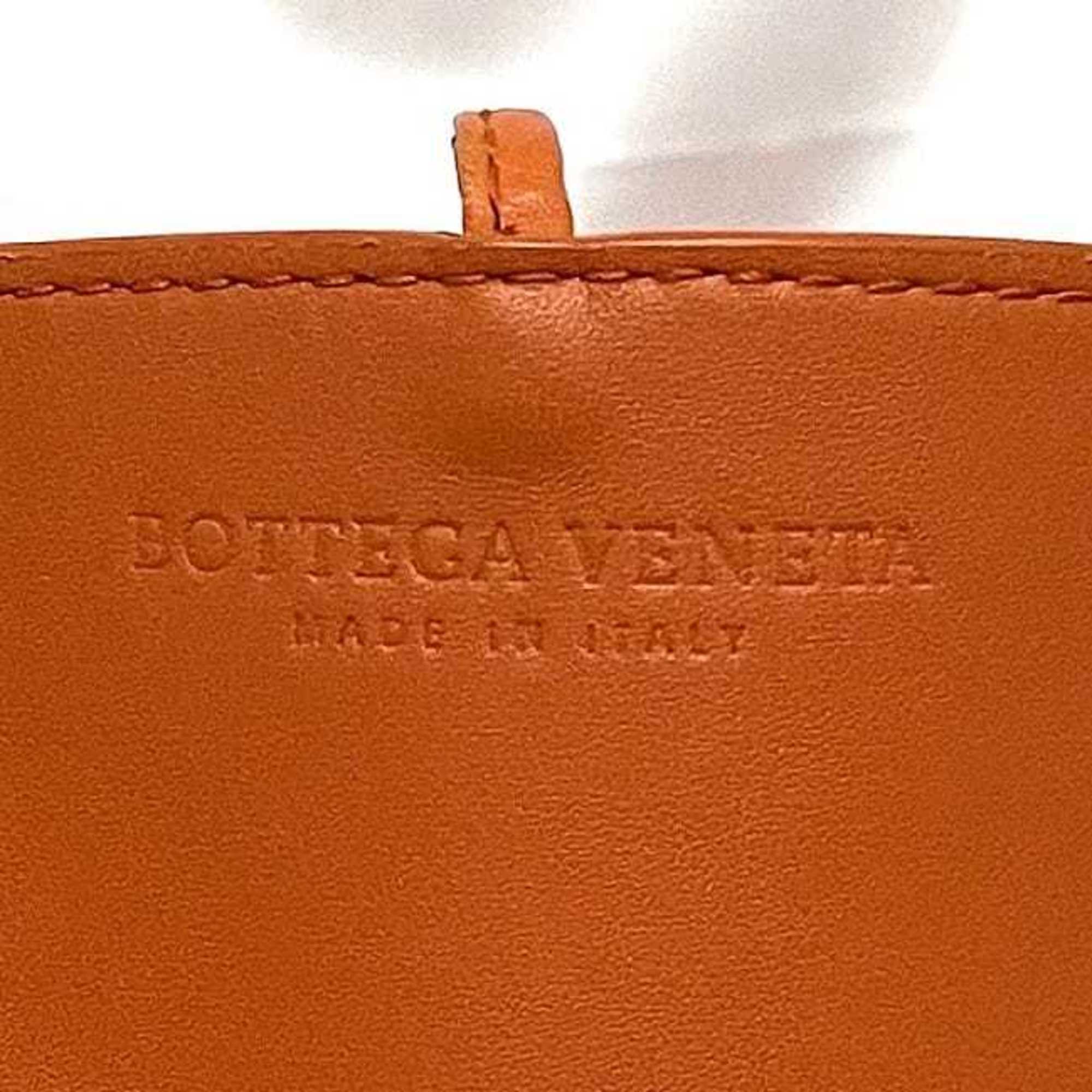 Bottega Veneta Orange Leather Basket Tote Bag