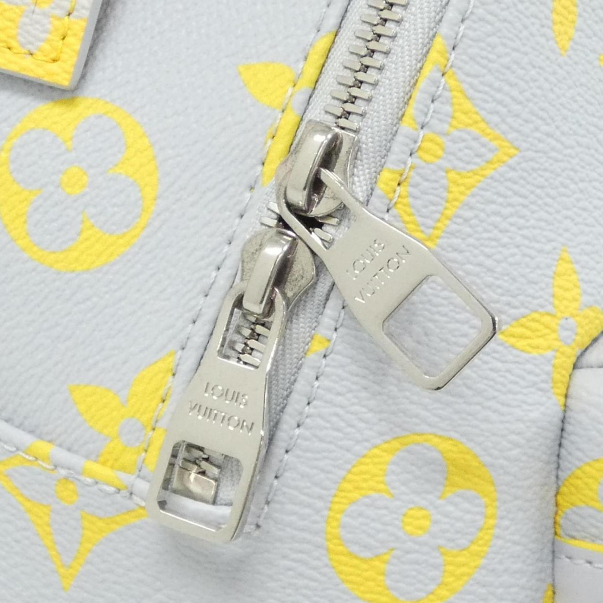 Louis Vuitton Gray Jaune Coated Canvas Backpack