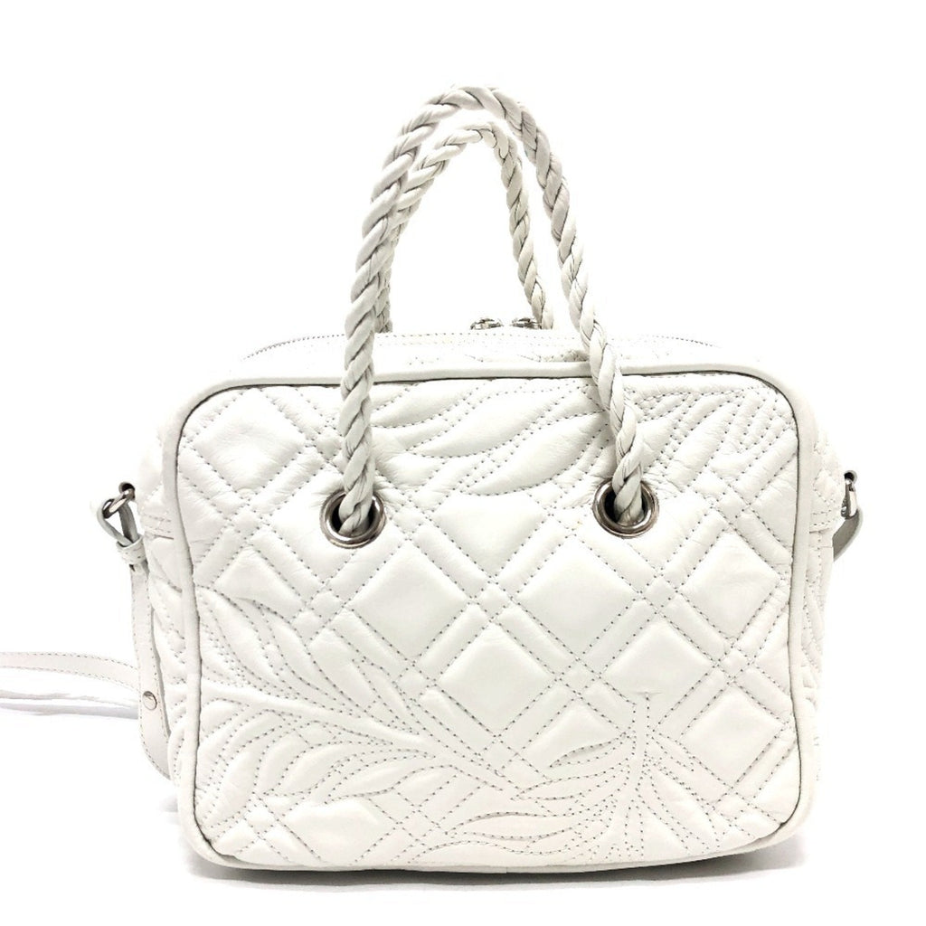 Balenciaga White Leather Hand