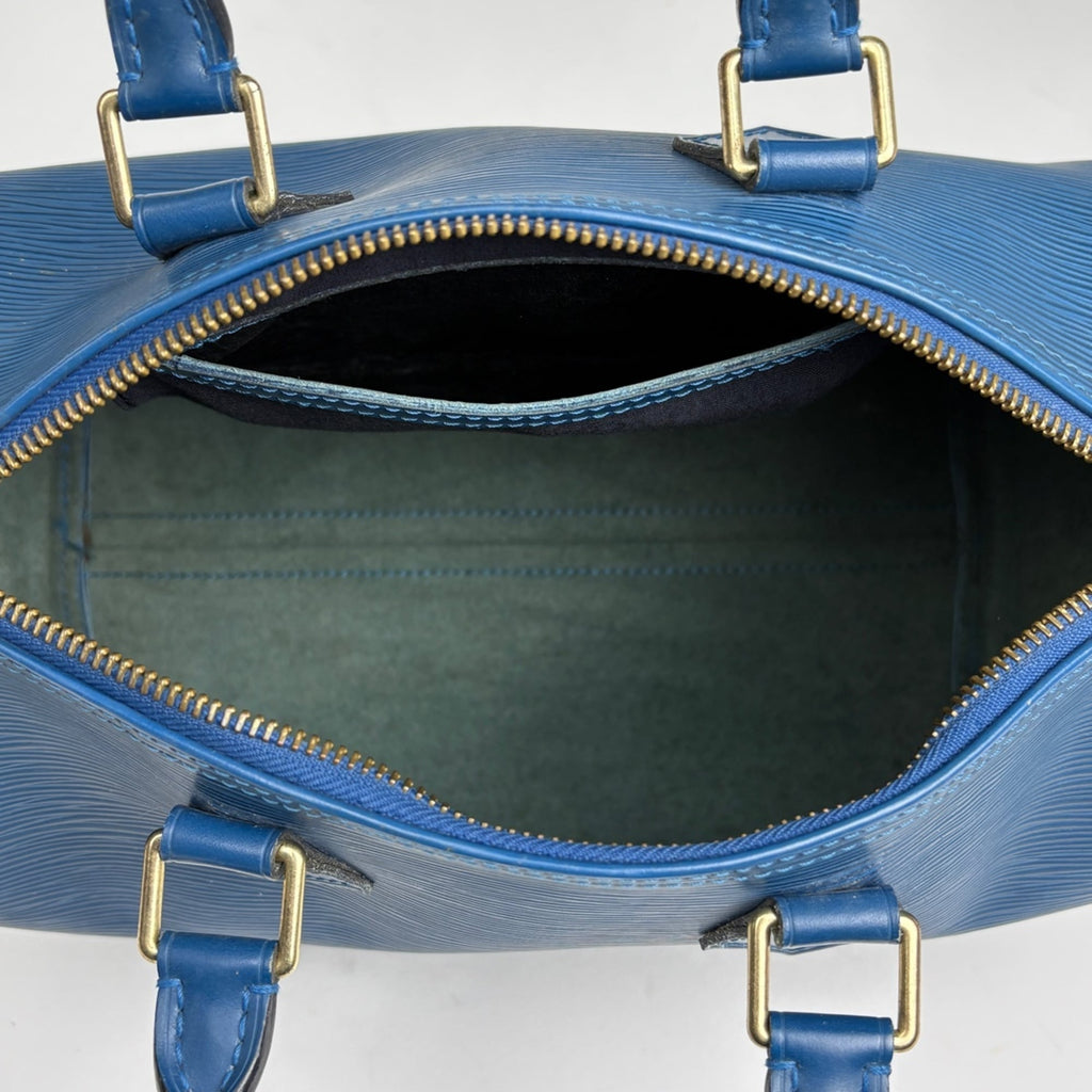 Louis Vuitton Toledo Blue Epi Leather Handbag
