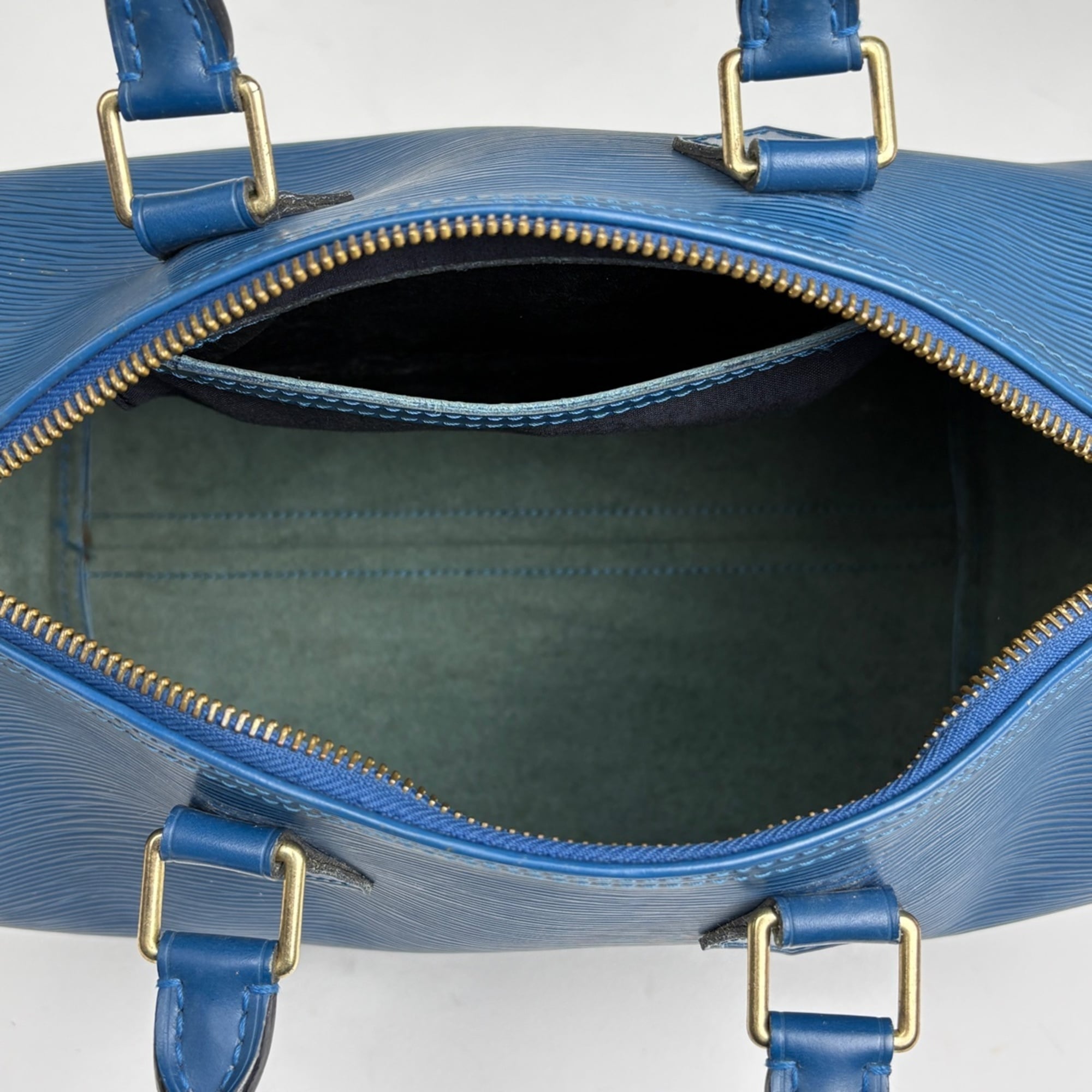 Louis Vuitton Toledo Blue Epi Leather Handbag