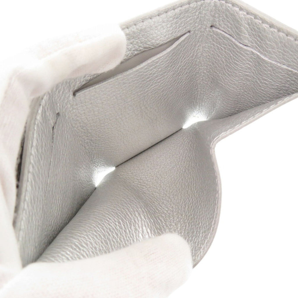 Louis Vuitton Silver Leather Wallet (Tri-Fold)