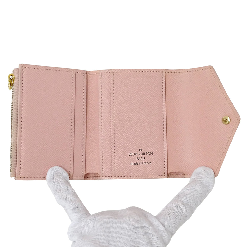 Louis Vuitton Ivory Rose Ballerine Damier Azur Wallet (Tri-Fold)