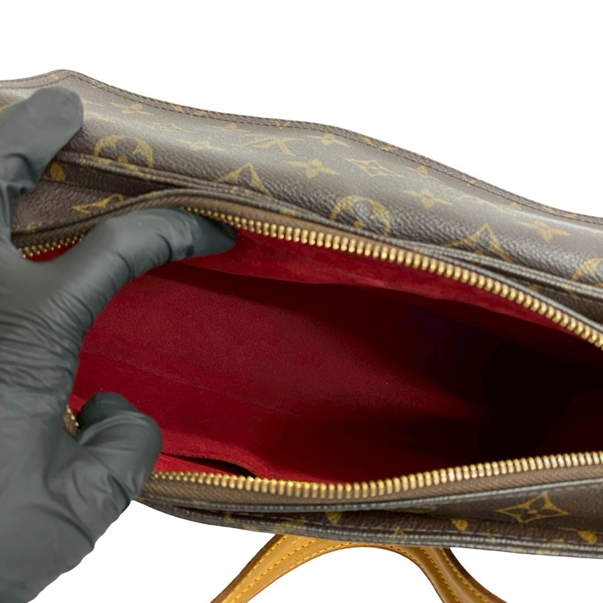 Louis Vuitton Brown Leather Shoulder Bag